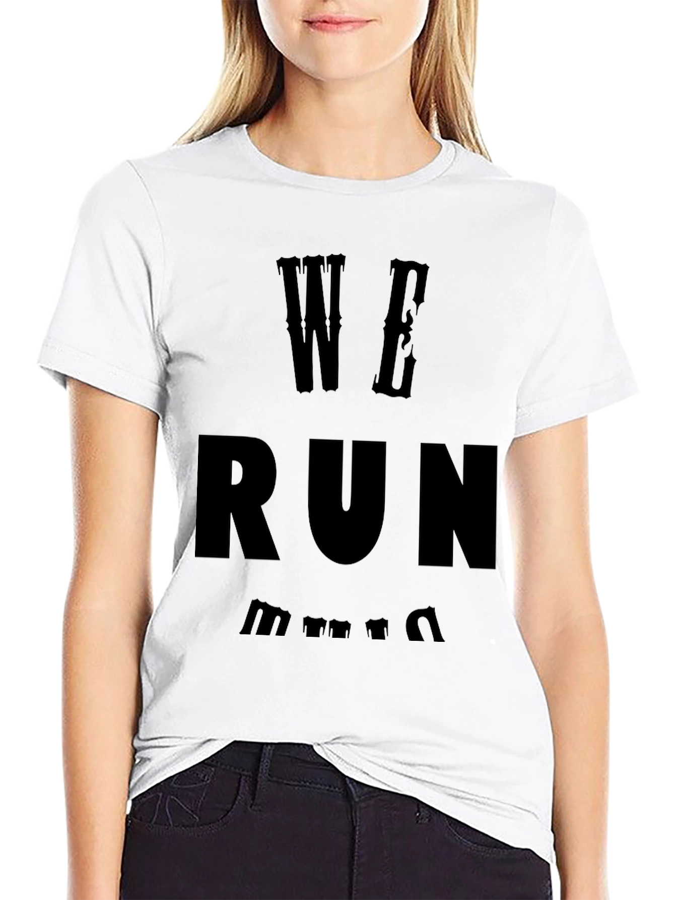 We Run T-Shirt - Black Graphic Tee