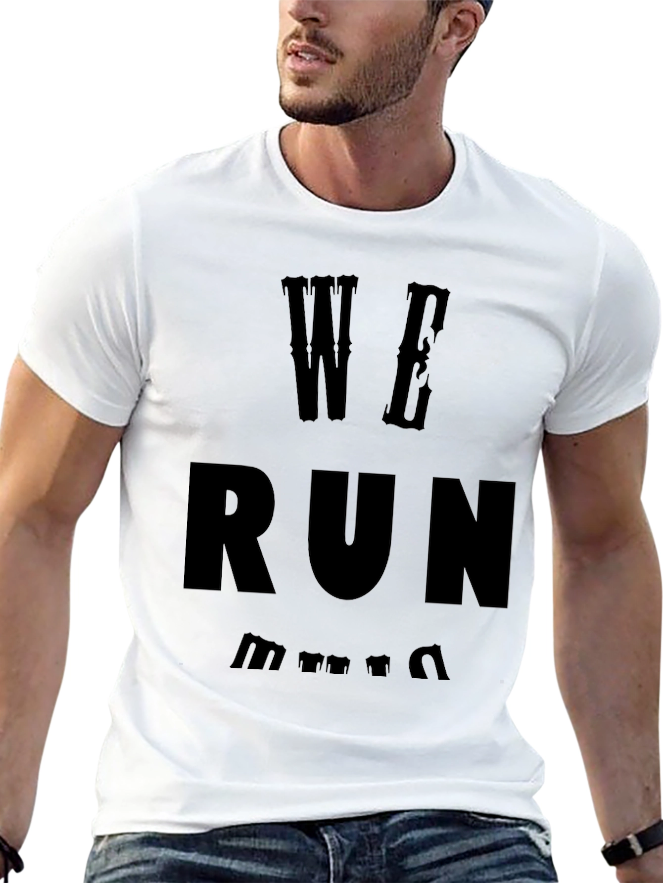 We Run T-Shirt - Black Graphic Tee