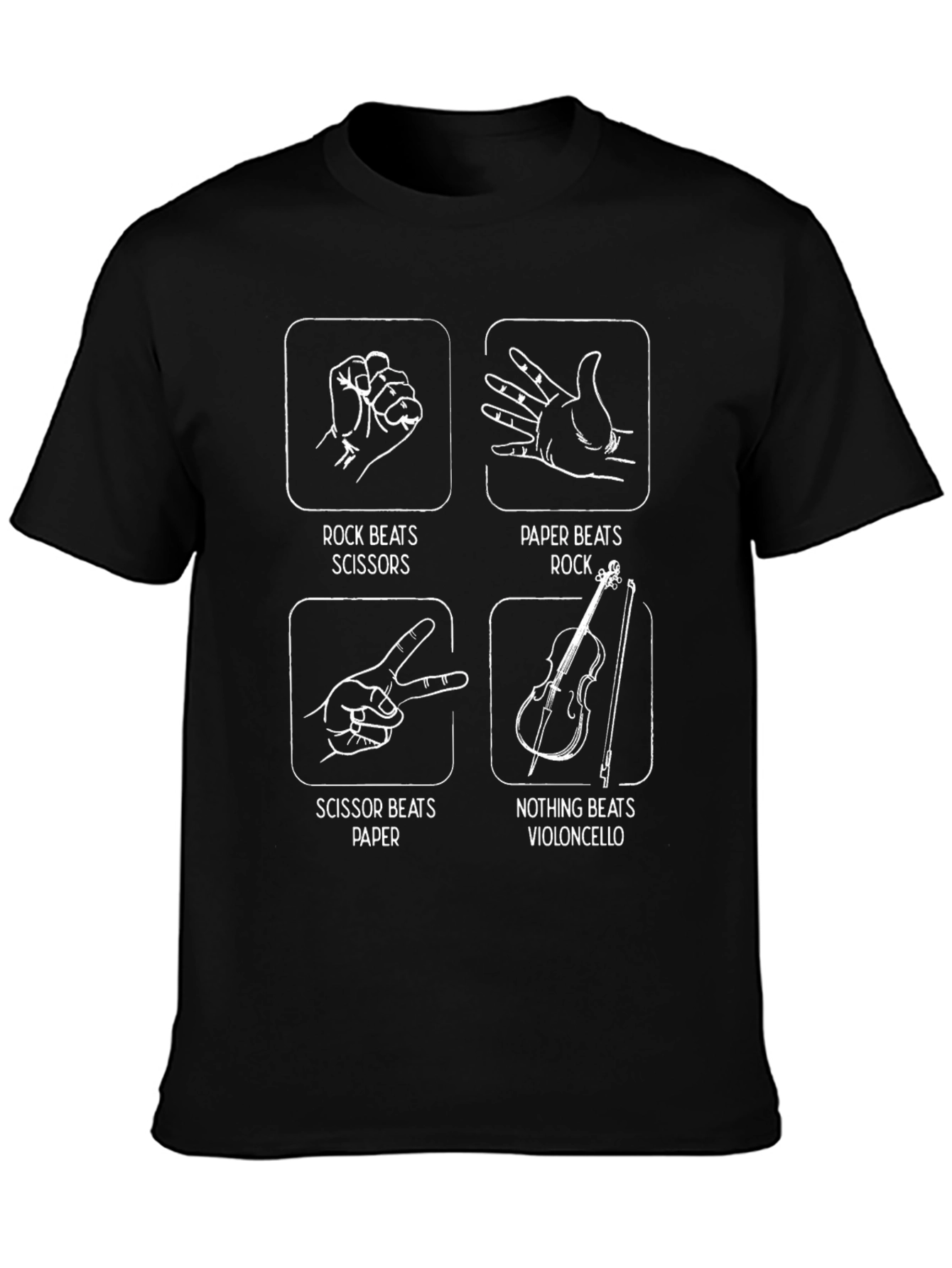 Rock Paper Scissors Violoncello T-Shirt