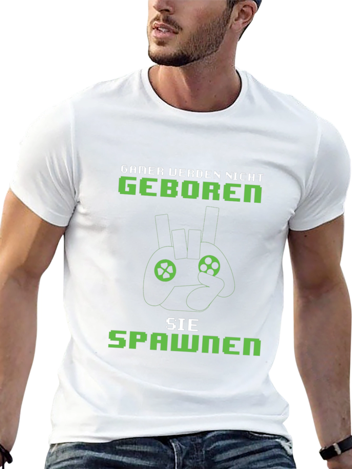 Gamer Born Spawned Graphic Tee