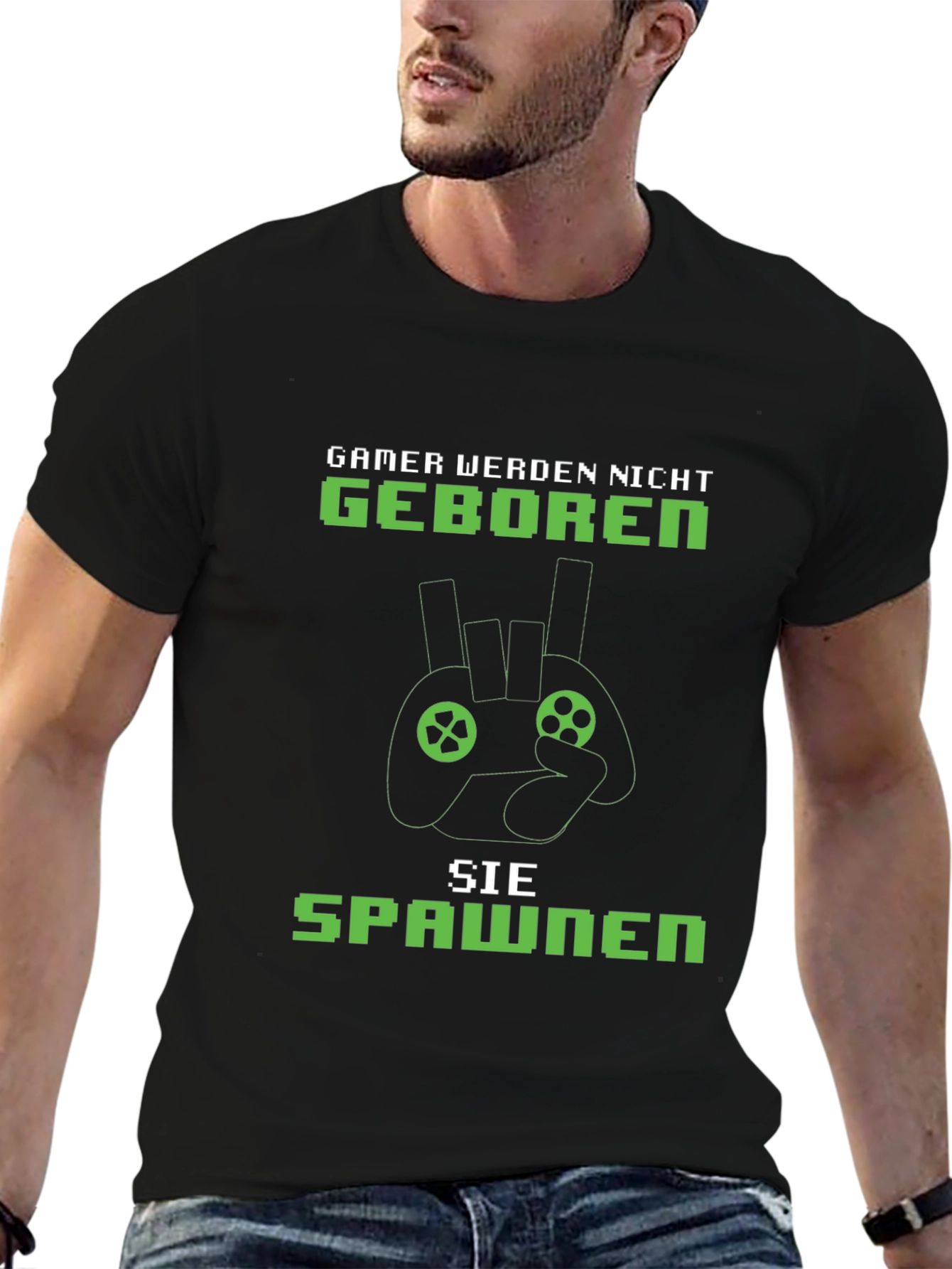 Gamer Born Spawned Graphic Tee