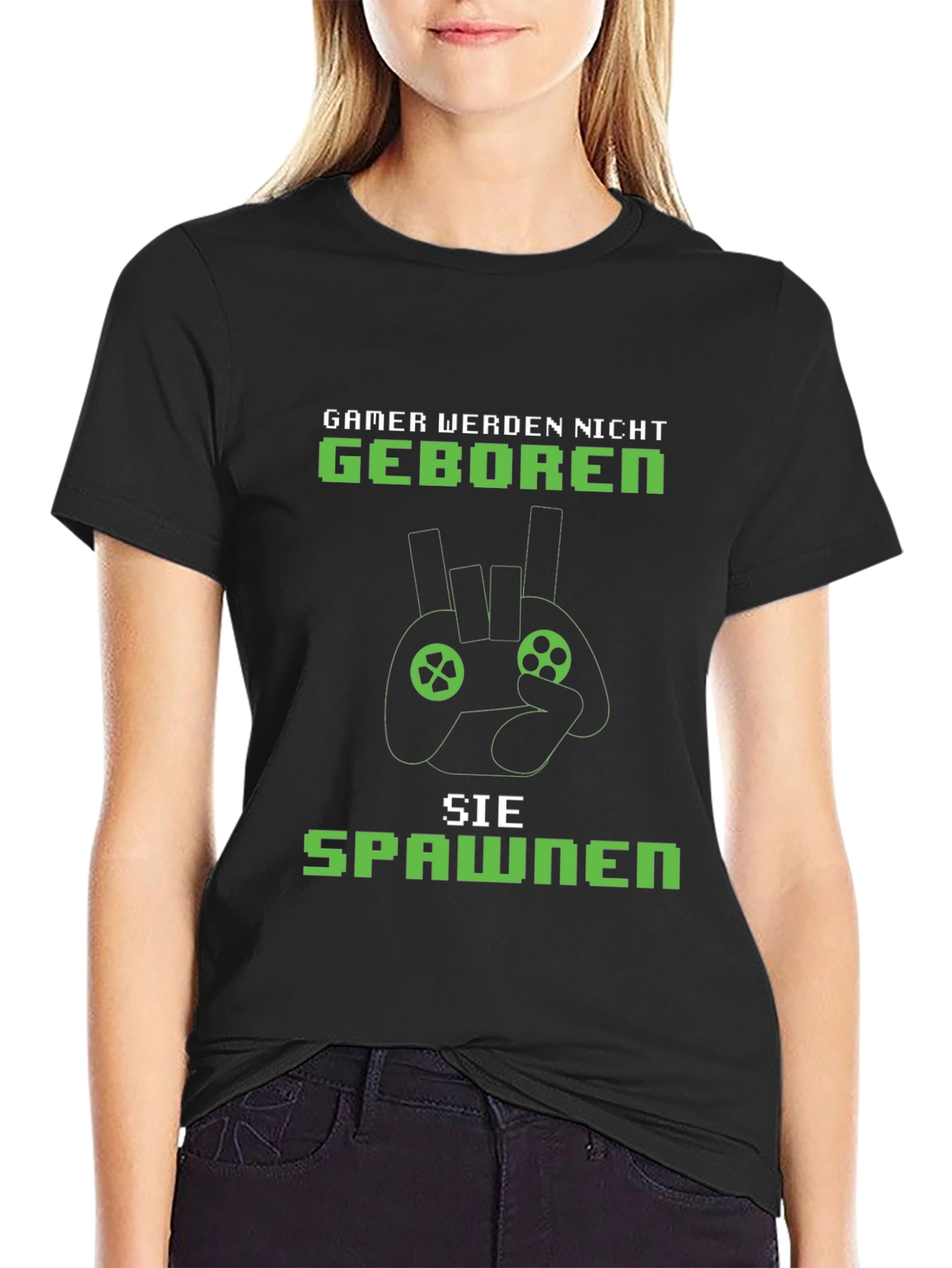 Gamer Born Spawned Graphic Tee