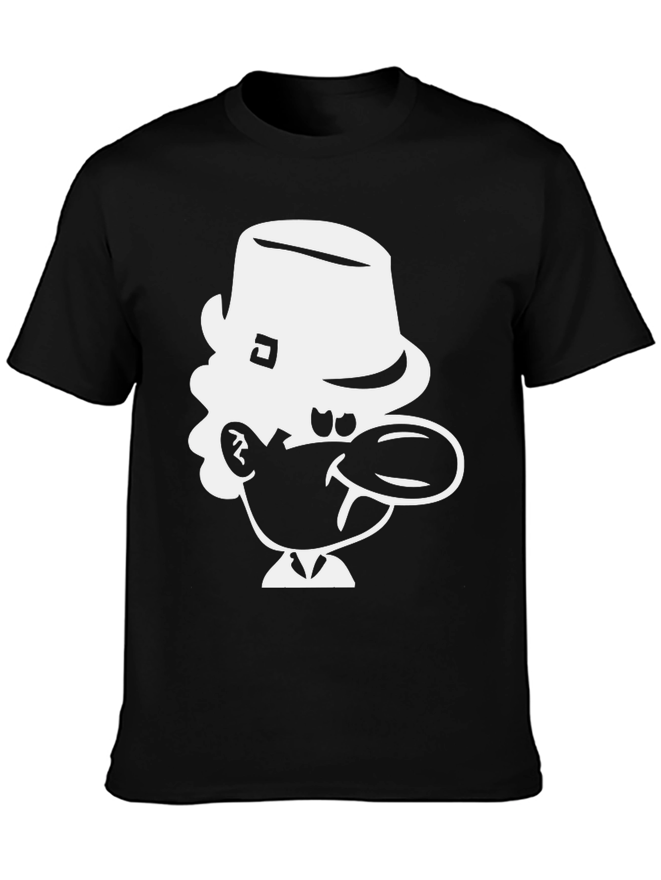 Cartoon Character Black Tee