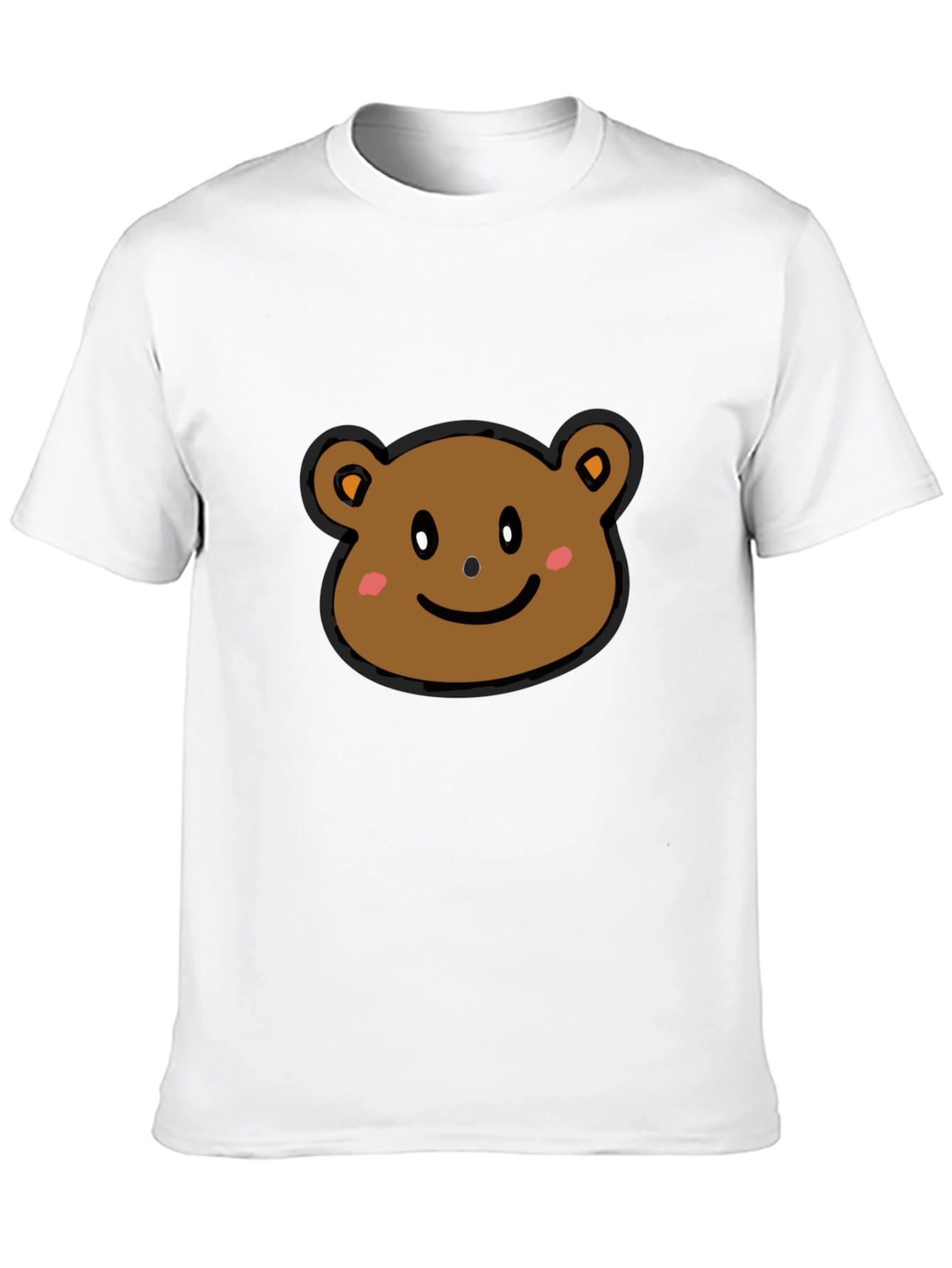 Cute Bear Graphic T-Shirt - Black Cotton Tee
