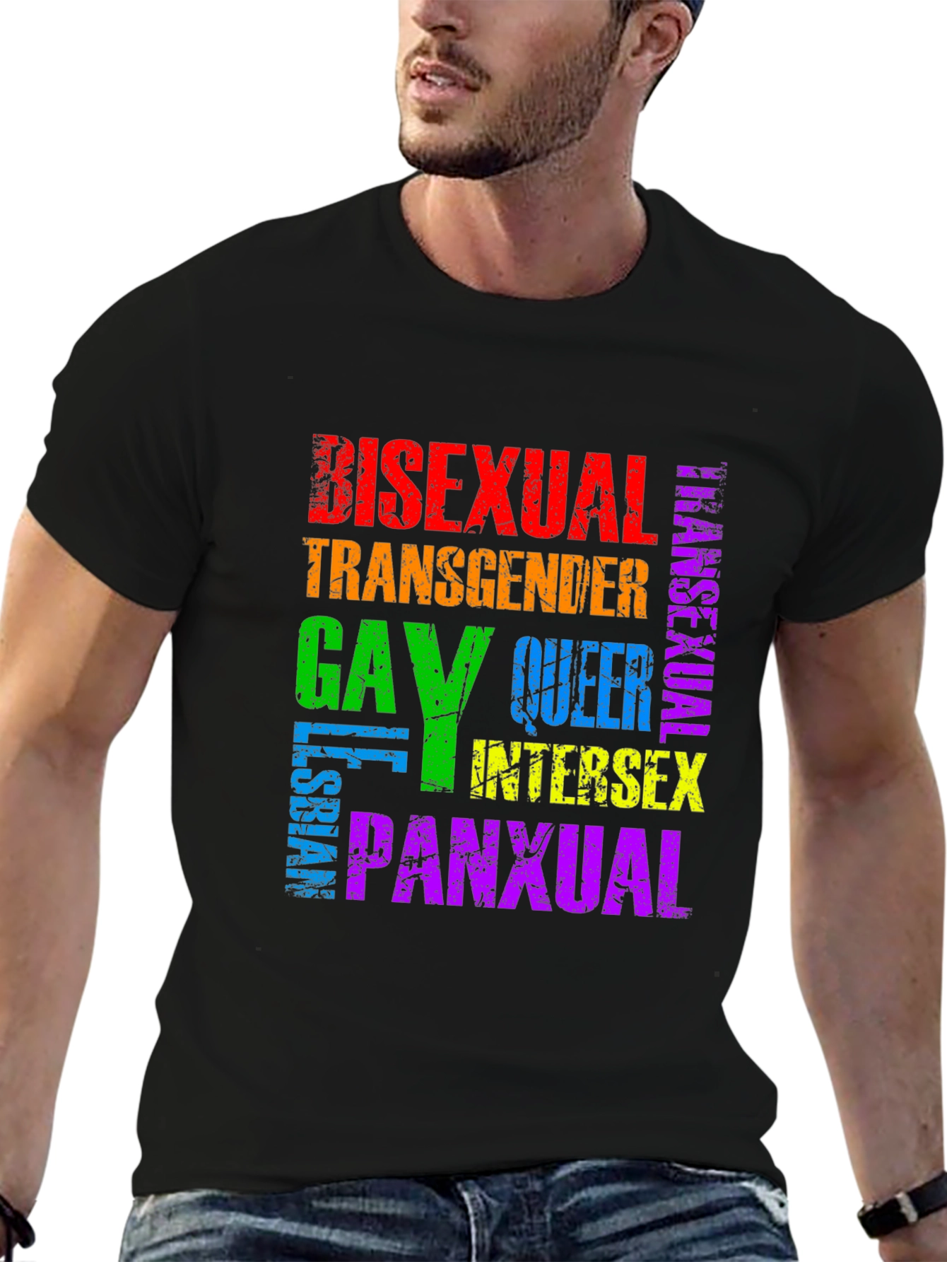 Pride LGBTQ+ Rainbow T-Shirt - Bisexual Gay Queer