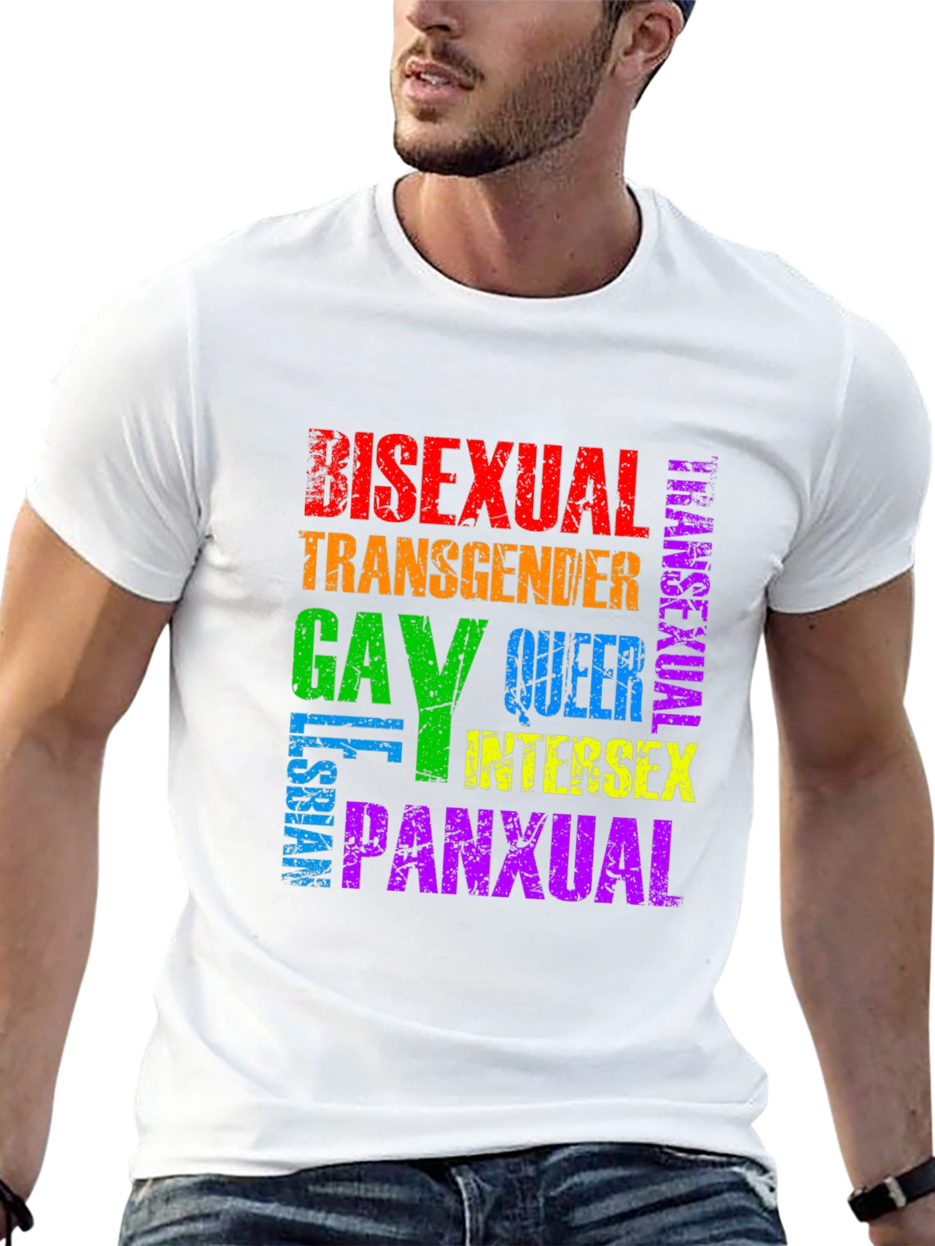 Pride LGBTQ+ Rainbow T-Shirt - Bisexual Gay Queer