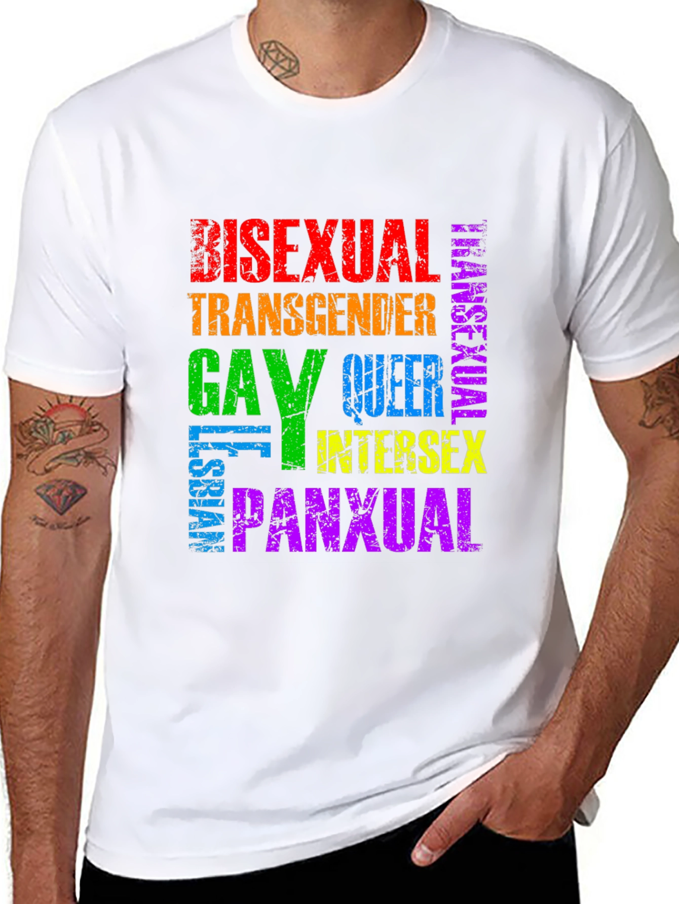Pride LGBTQ+ Rainbow T-Shirt - Bisexual Gay Queer
