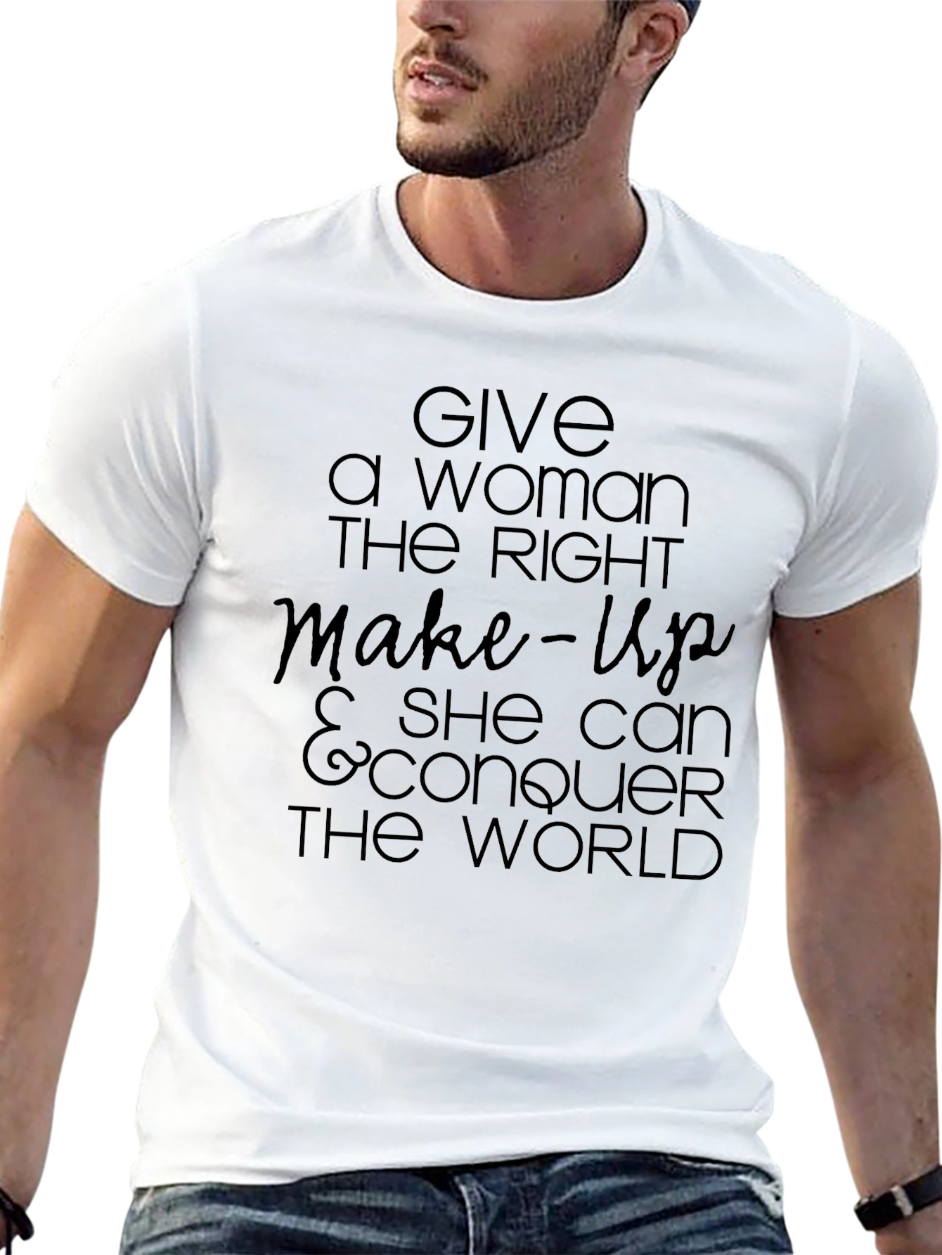 Empowering Womens T-Shirt: Makeup Confidence Conquer
