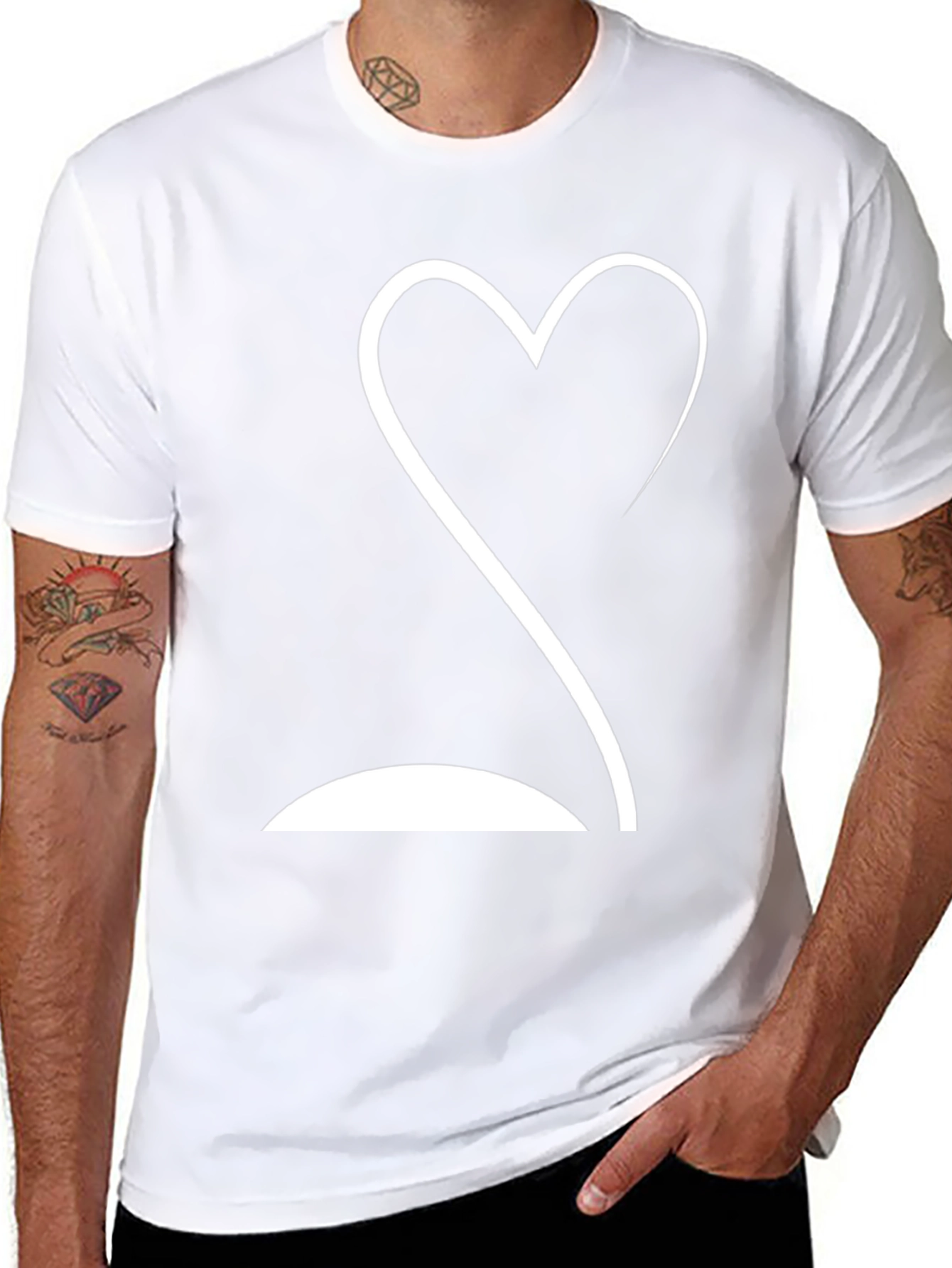 Heartbeat Curve Graphic Tee - Soft Black T-Shirt