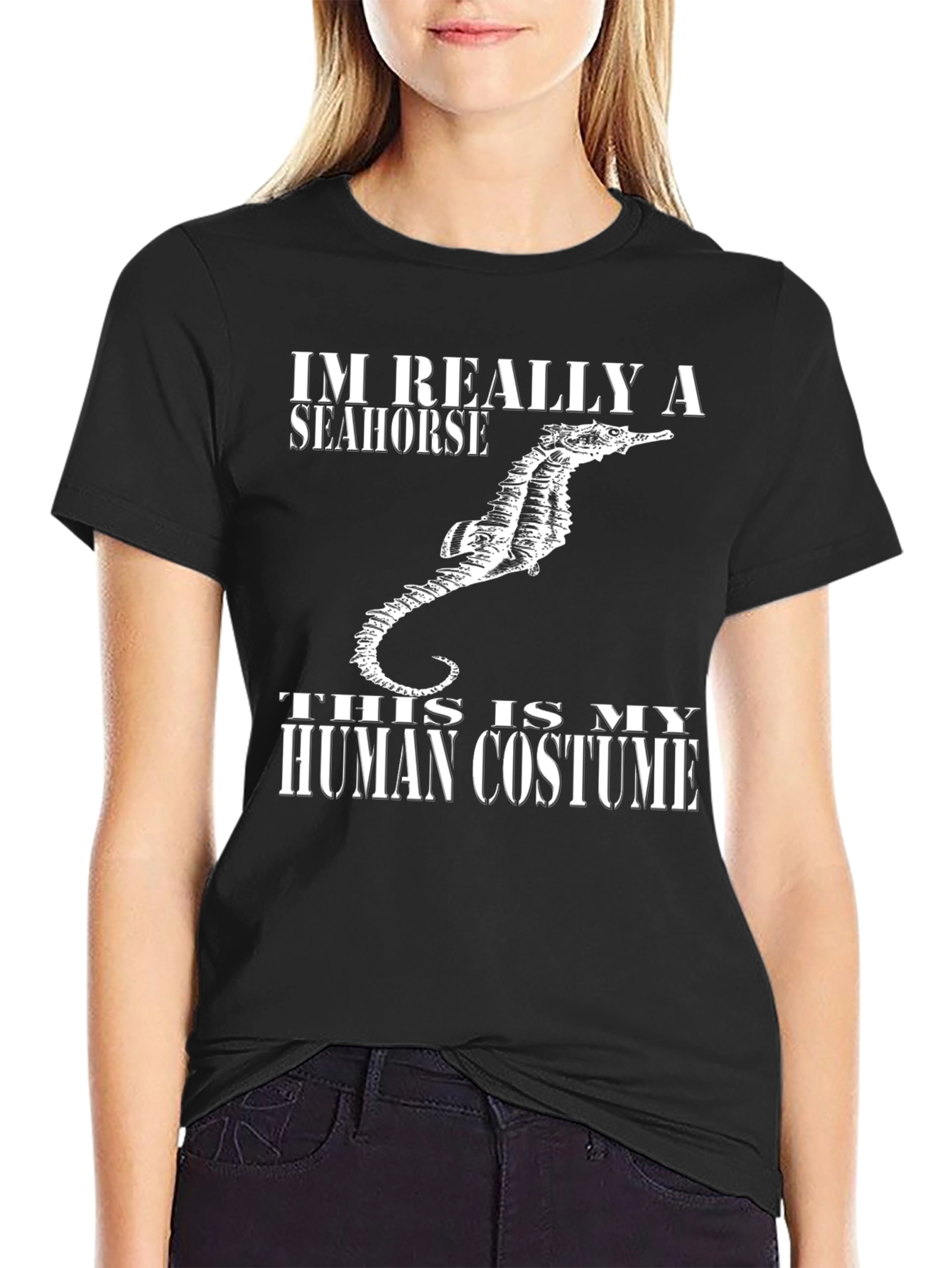 Funny Seahorse Human Costume T-Shirt
