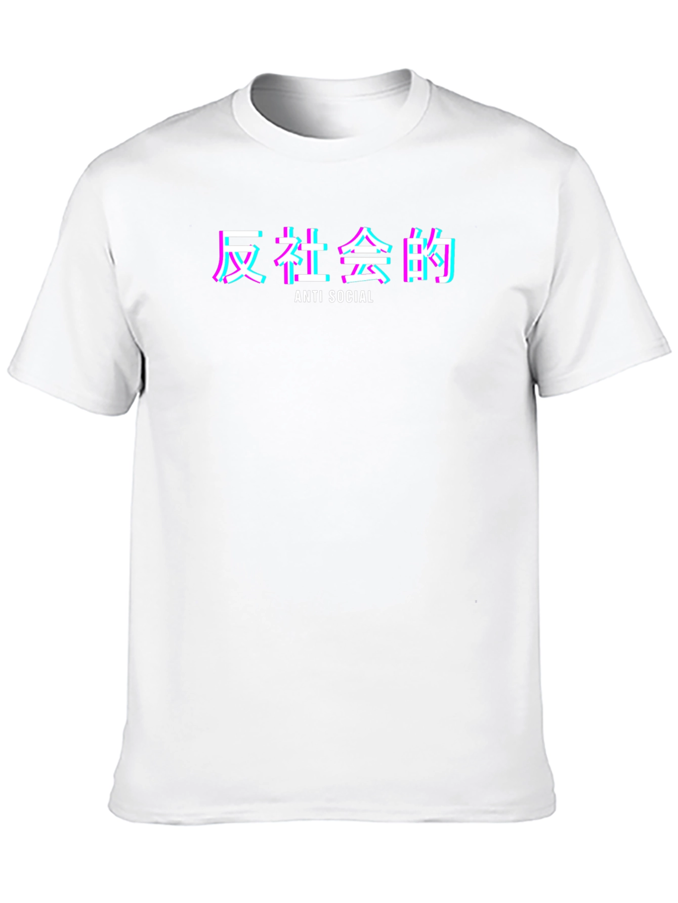 Anti-Social Japanese Text Graphic T-Shirt - Black