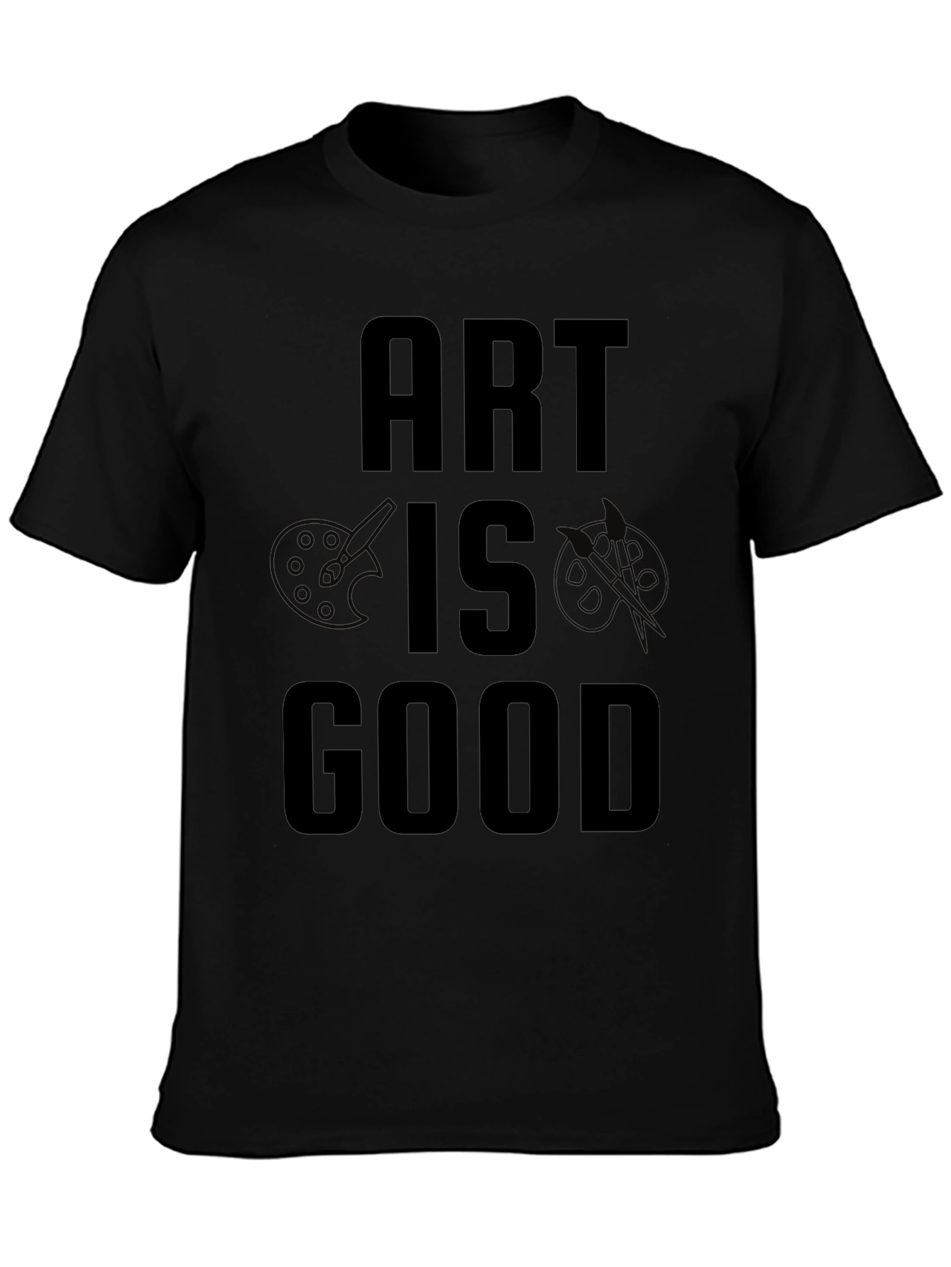 Art is Good Black Graphic Tee