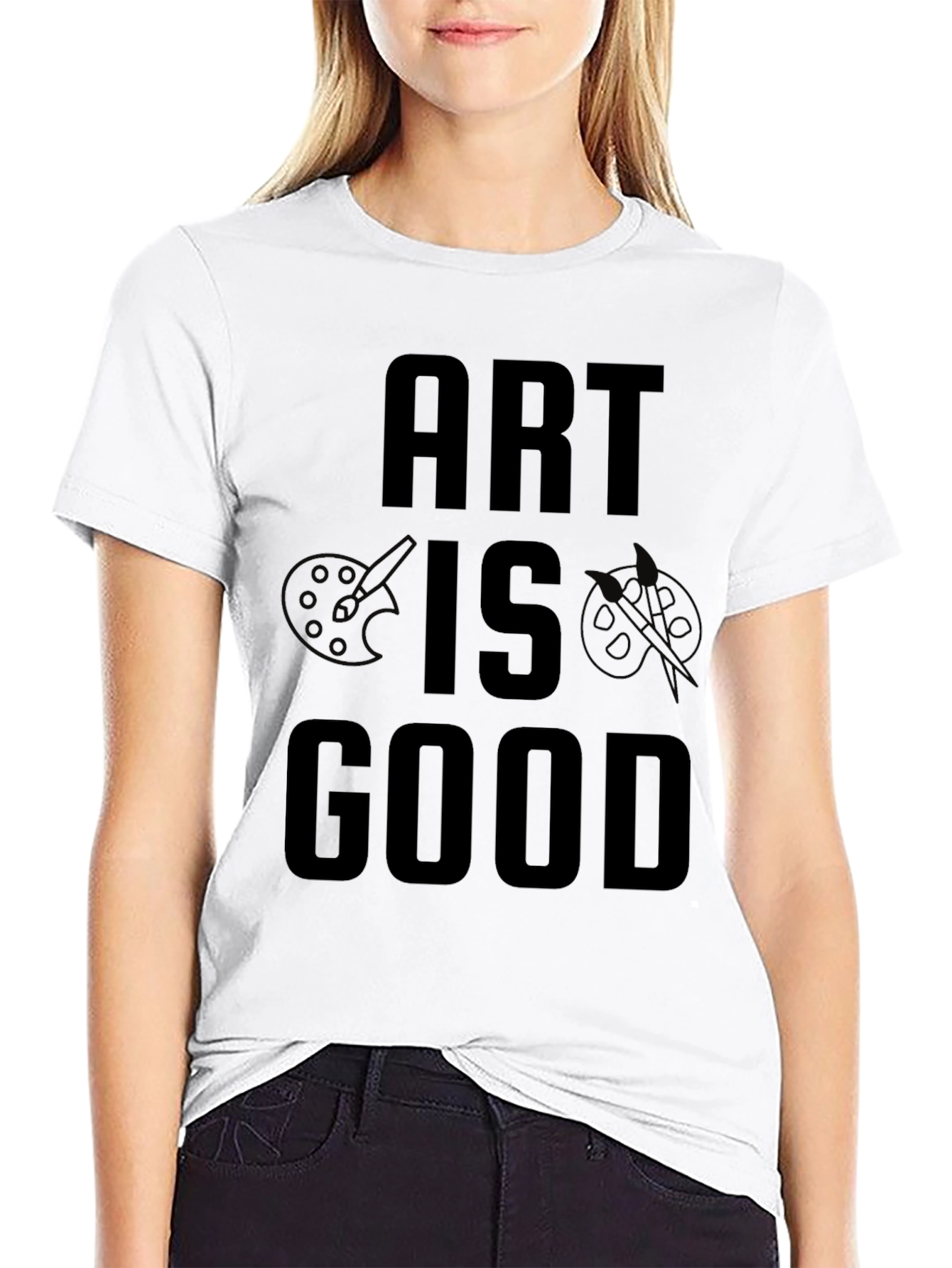 Art is Good Black Graphic Tee