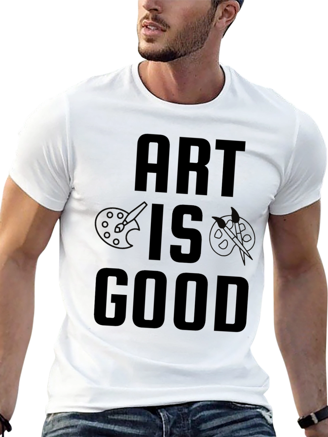 Art is Good Black Graphic Tee