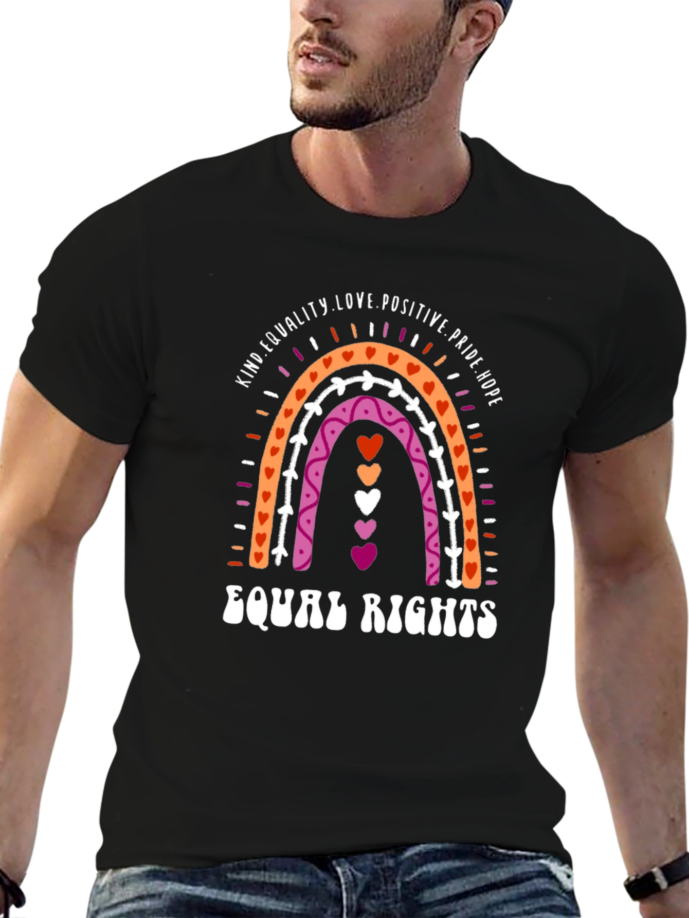 Lesbian Pride Rainbow Equal Rights T-Shirt