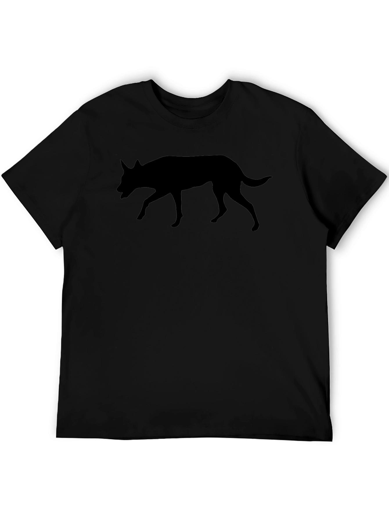 Black Dog Silhouette Graphic Tee - Unisex Casual Shirt
