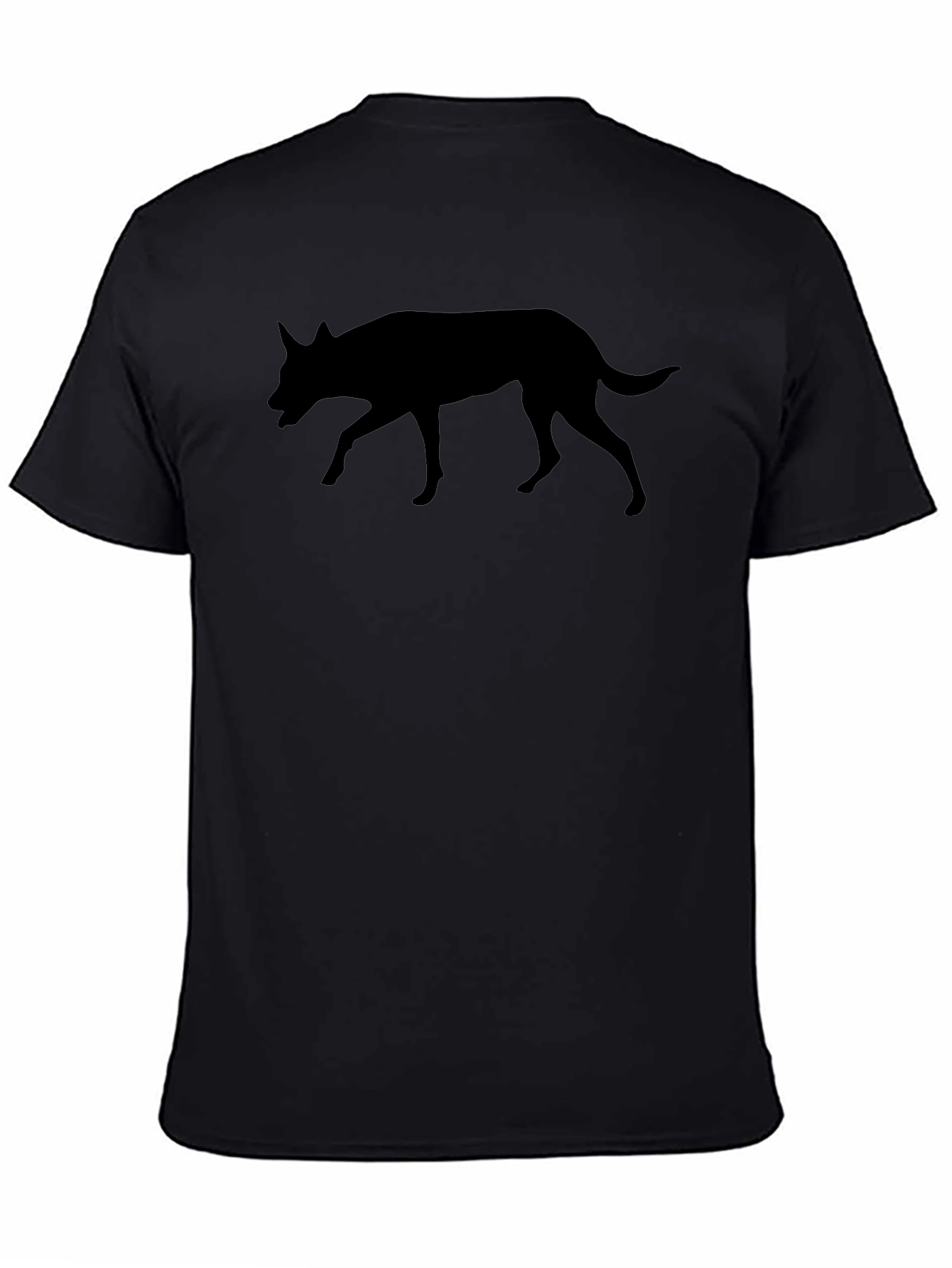 Black Dog Silhouette Graphic Tee - Unisex Casual Shirt