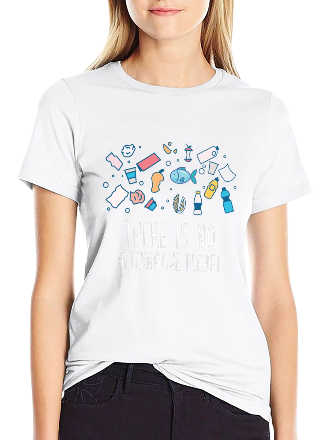 Eco-Friendly There Is No Alternative Planet Graphic Tee
