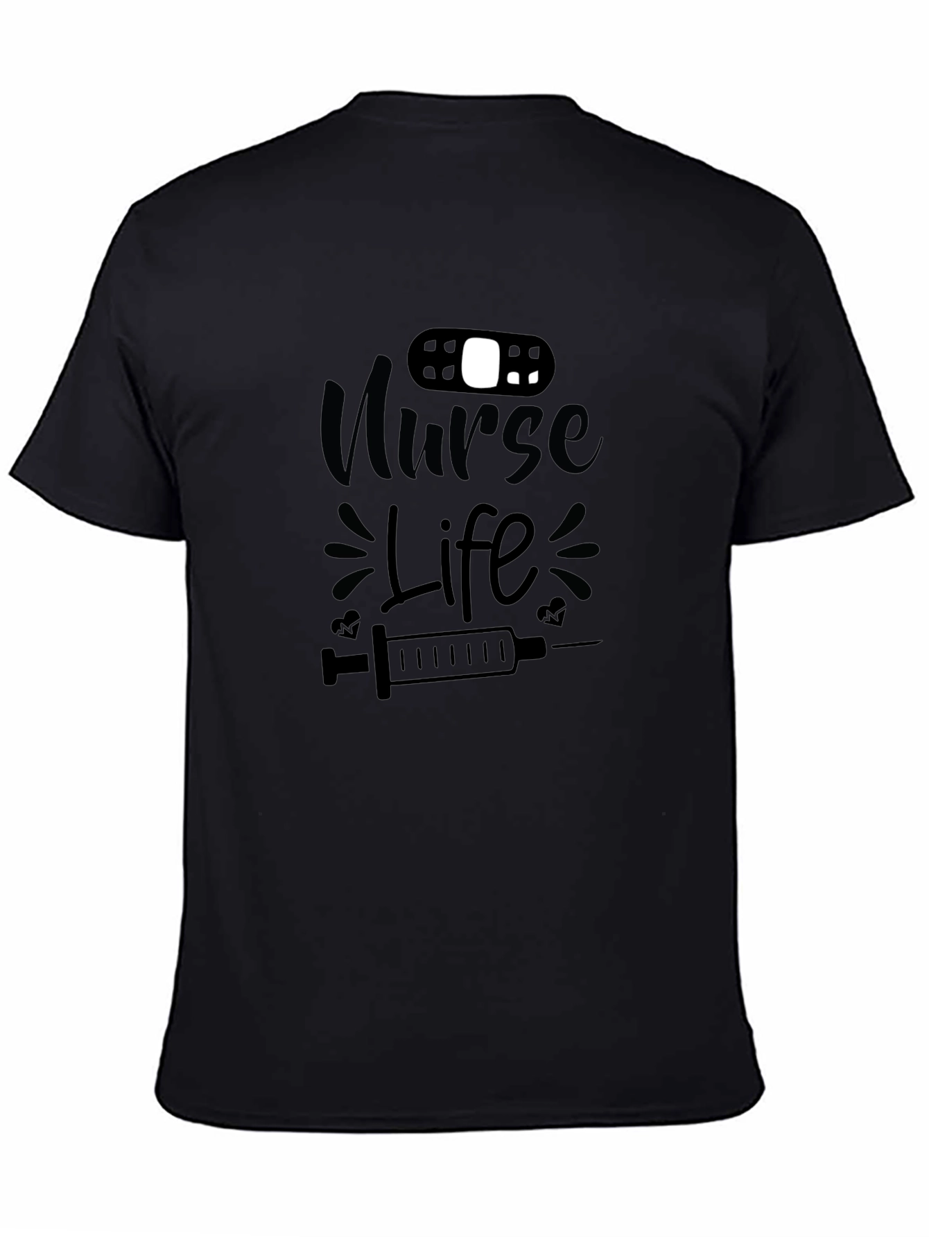 Nurse Life Graphic T-Shirt - Black Cotton Tee