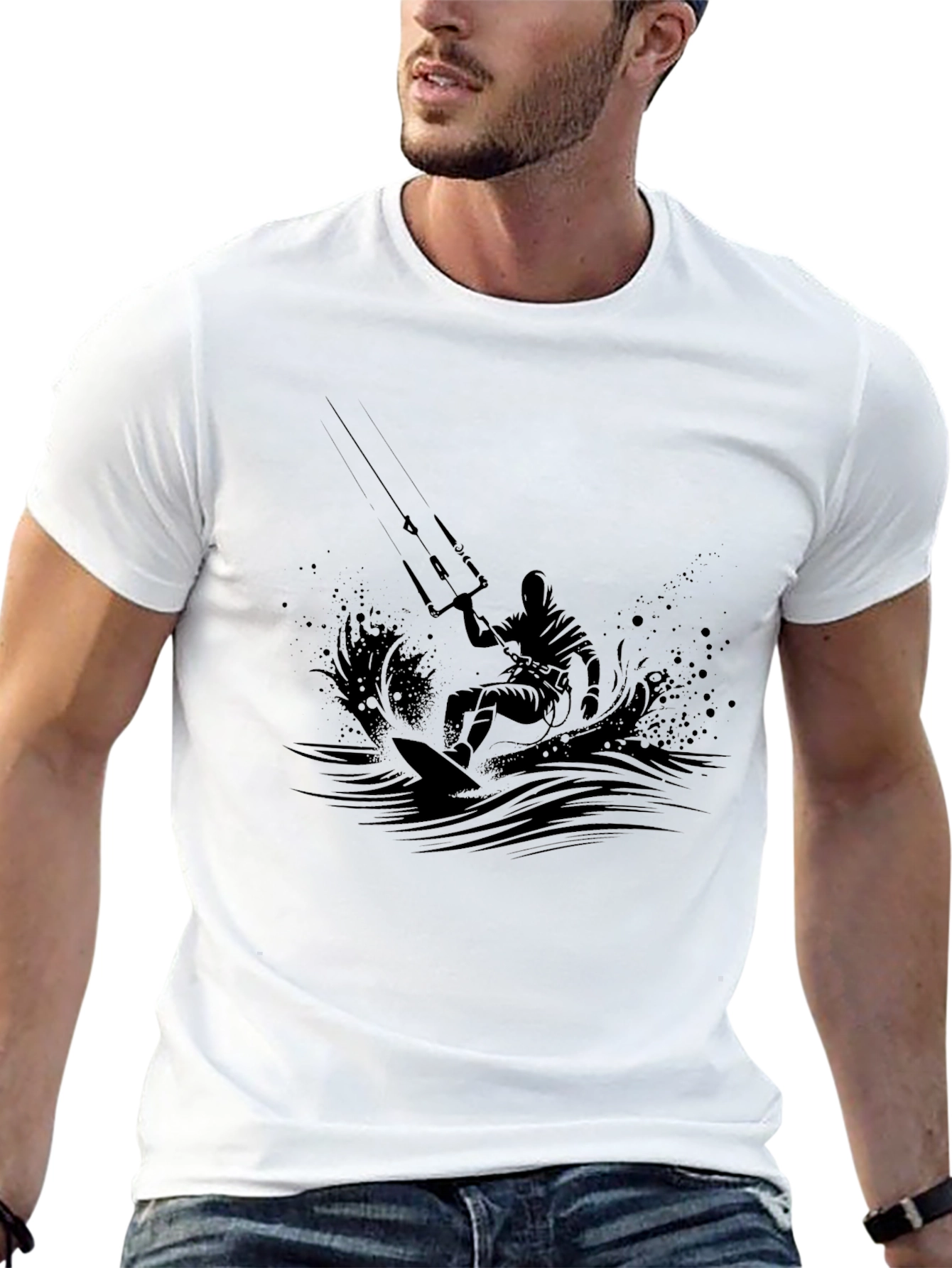 Black Kite Surfing Graphic Tee