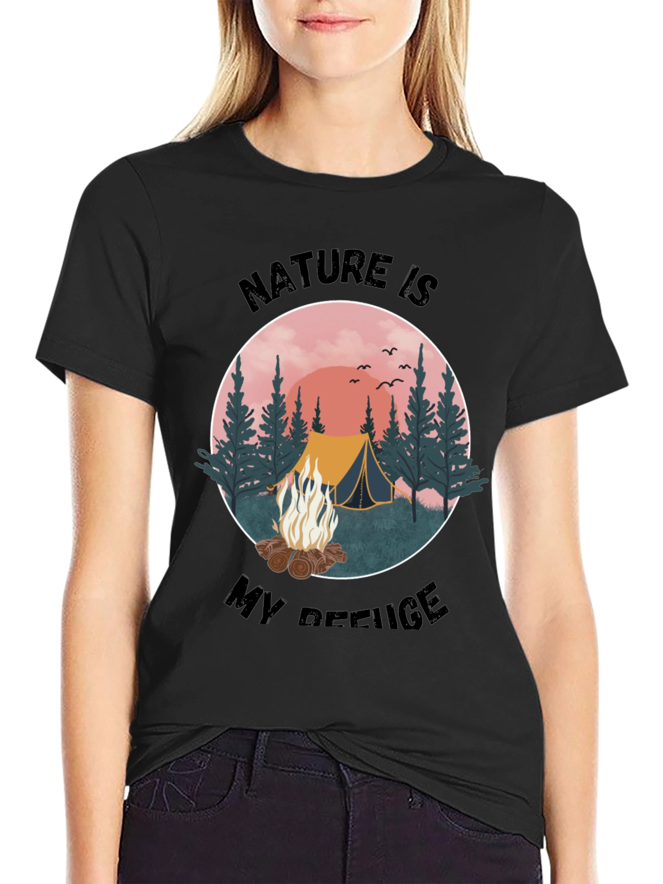Nature Is My Refuge Camping Graphic Tee