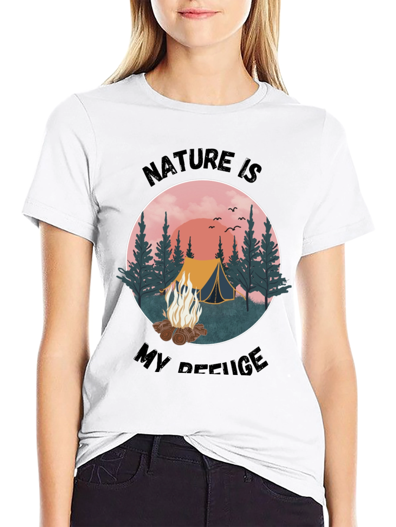Nature Is My Refuge Camping Graphic Tee