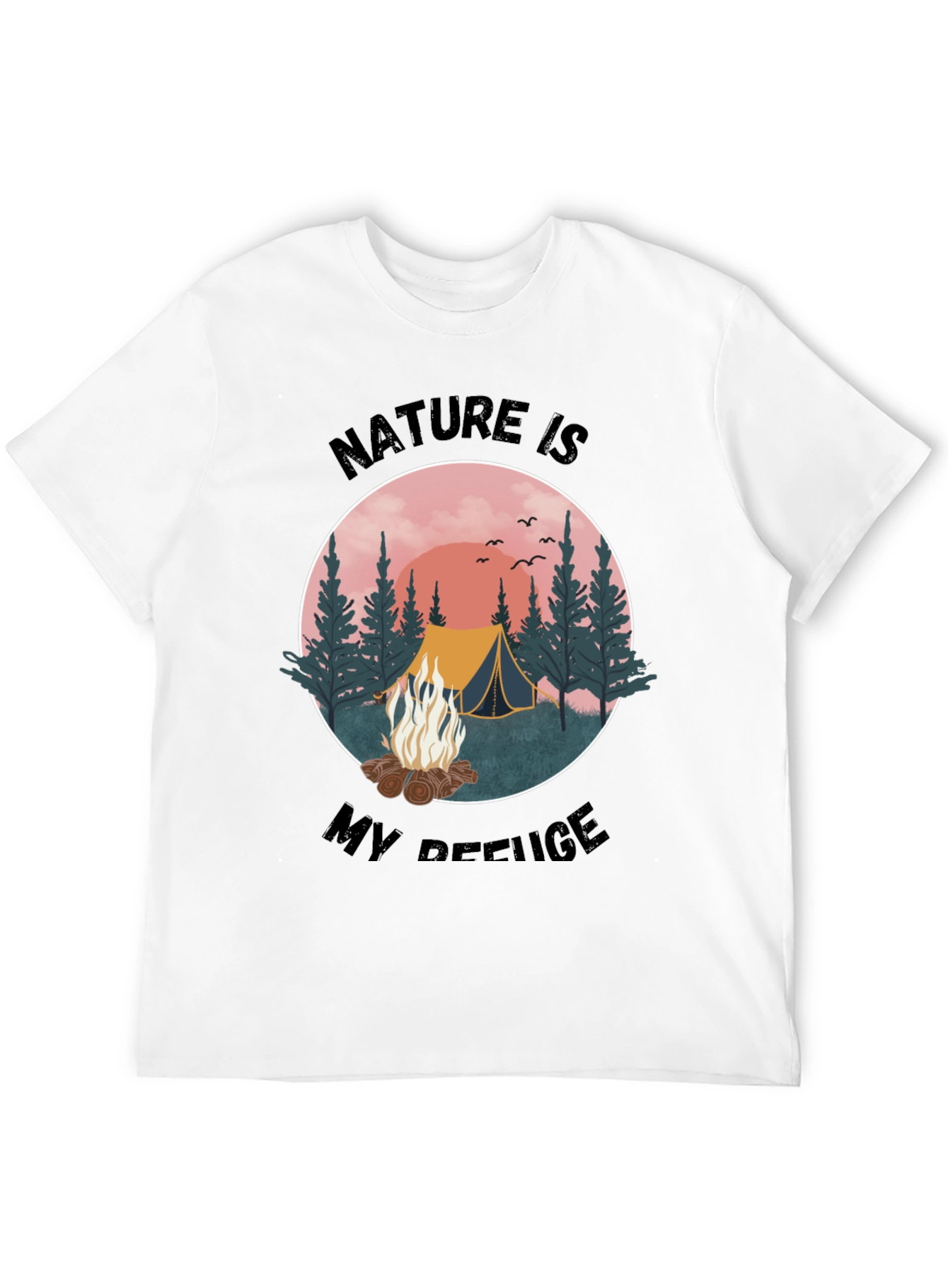 Nature Is My Refuge Camping Graphic Tee