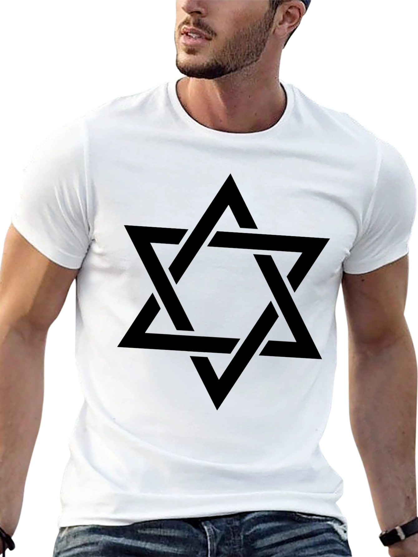 Star of David Graphic Black T-Shirt
