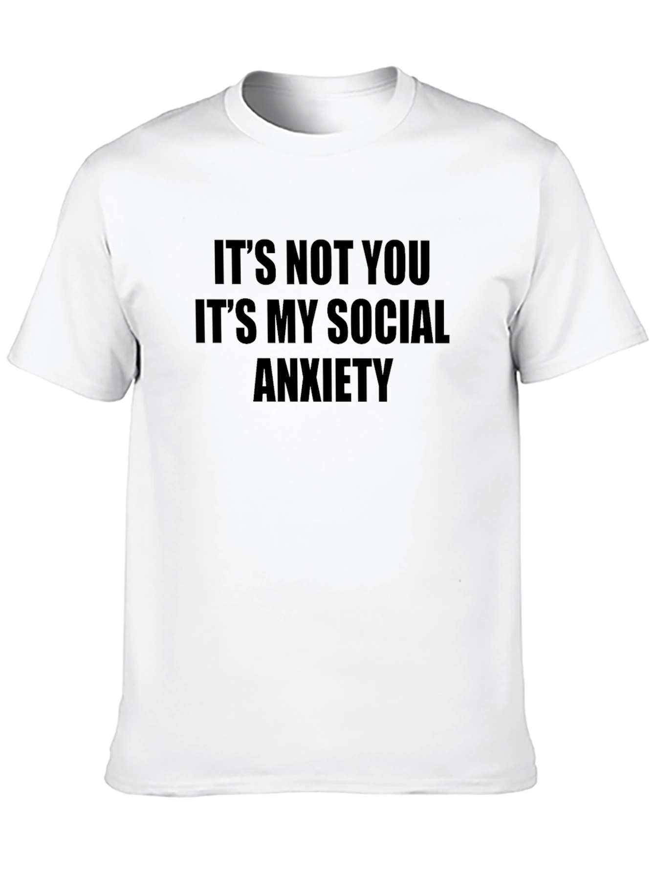 Social Anxiety Graphic Tee - Unisex Black T-Shirt