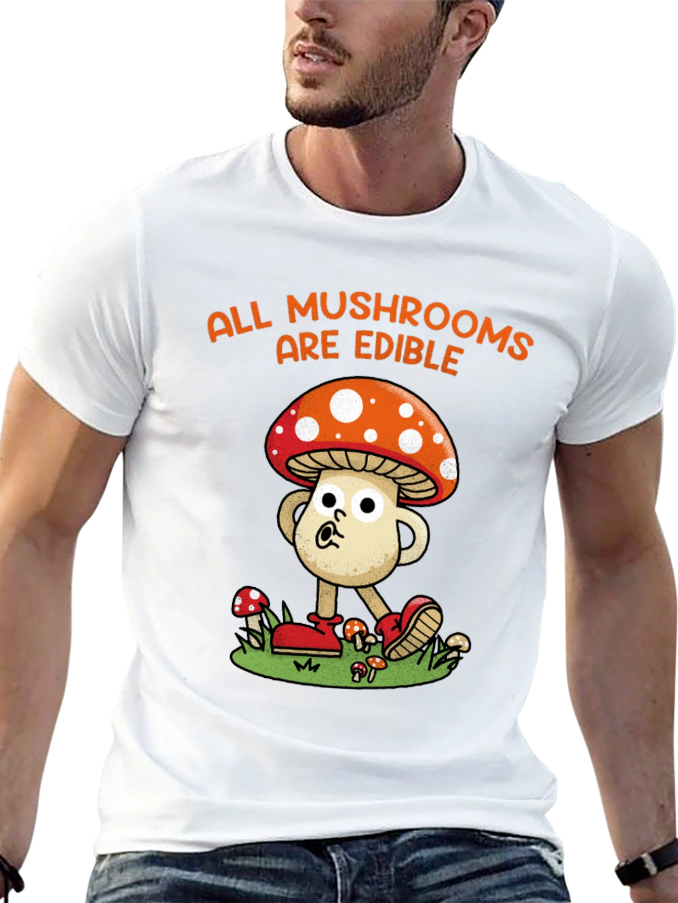 Humorous Mushroom Edible T-Shirt