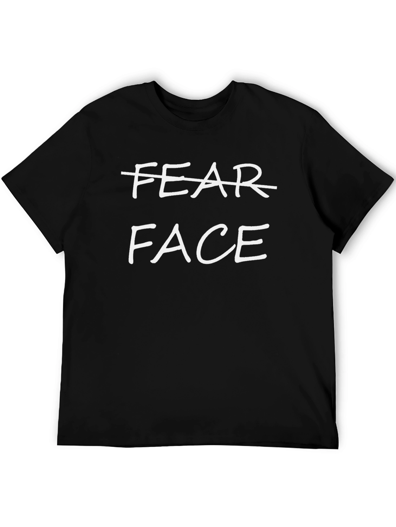 Fear Face Graphic T-Shirt - Unisex Black Tee