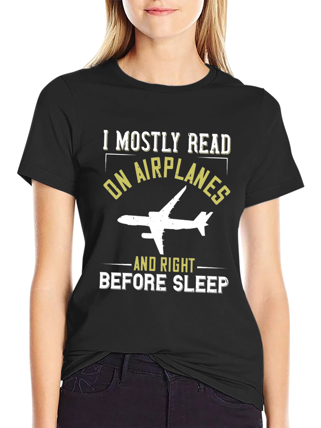 I Mostly Read On Airplanes Funny T-Shirt