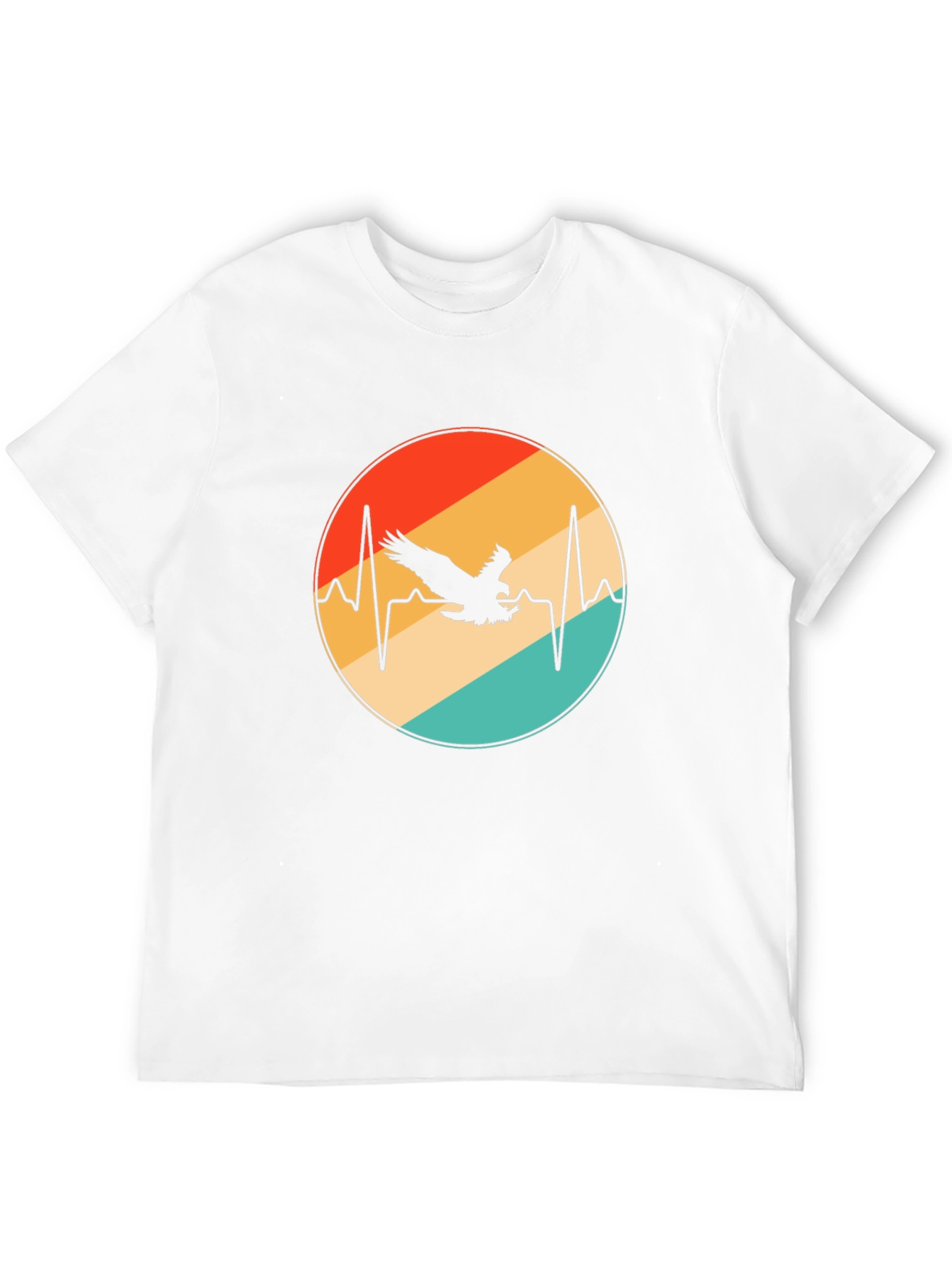 Eagle Heartbeat Graphic Tee - Stylish Black T-Shirt