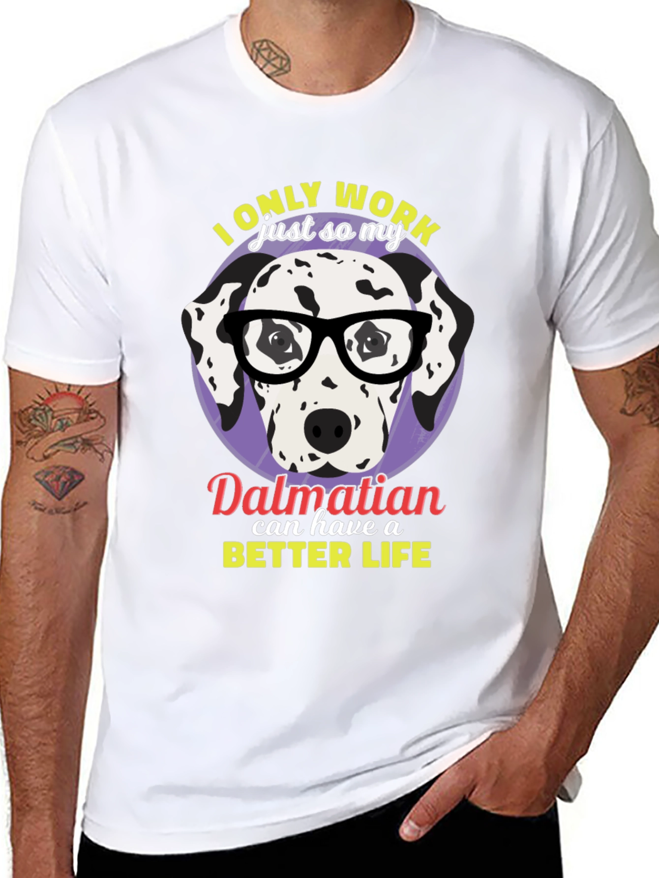Dalmatian Better Life Graphic T-Shirt