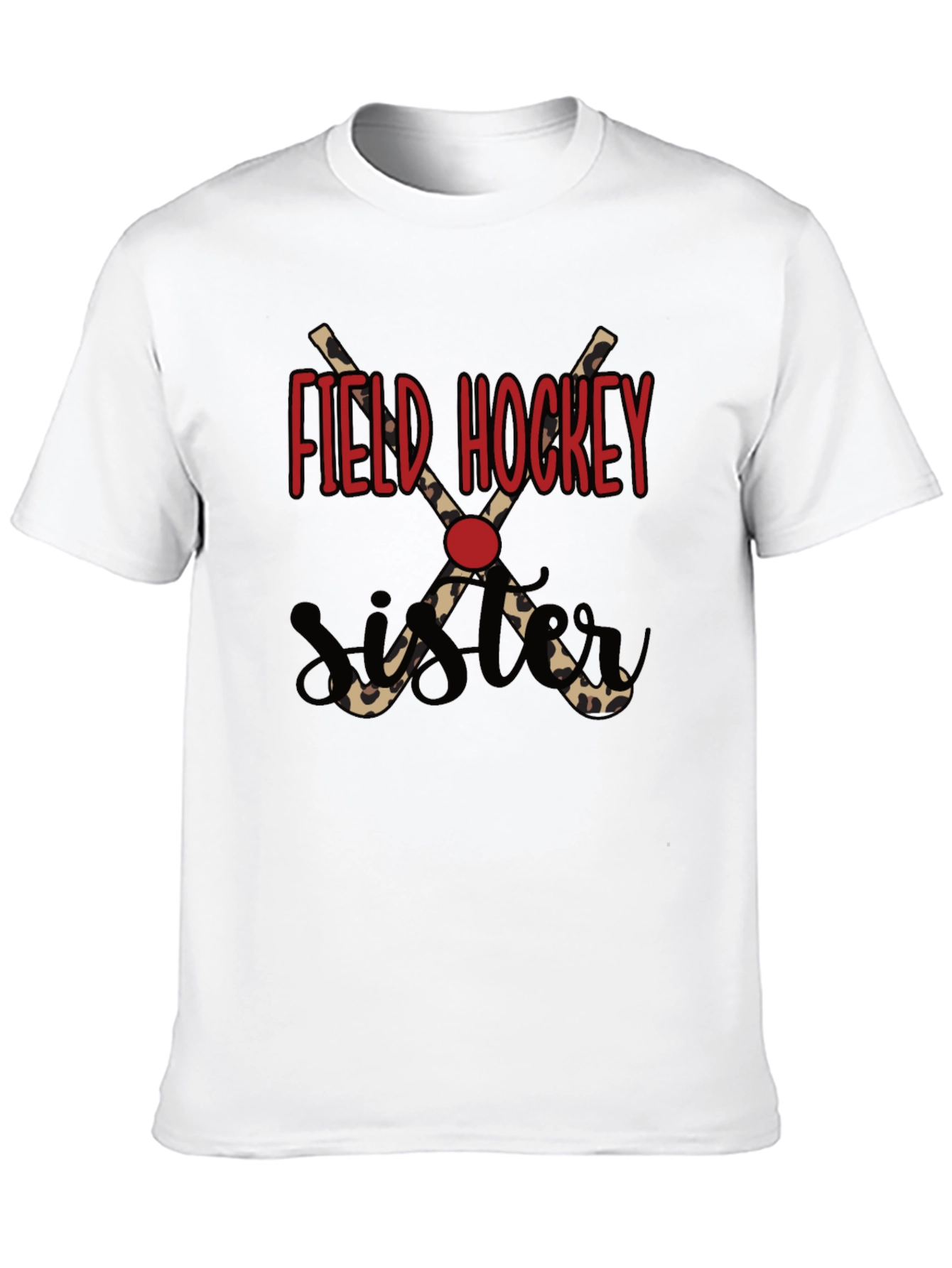 Field Hockey Sister T-Shirt - Leopard Print Sticks