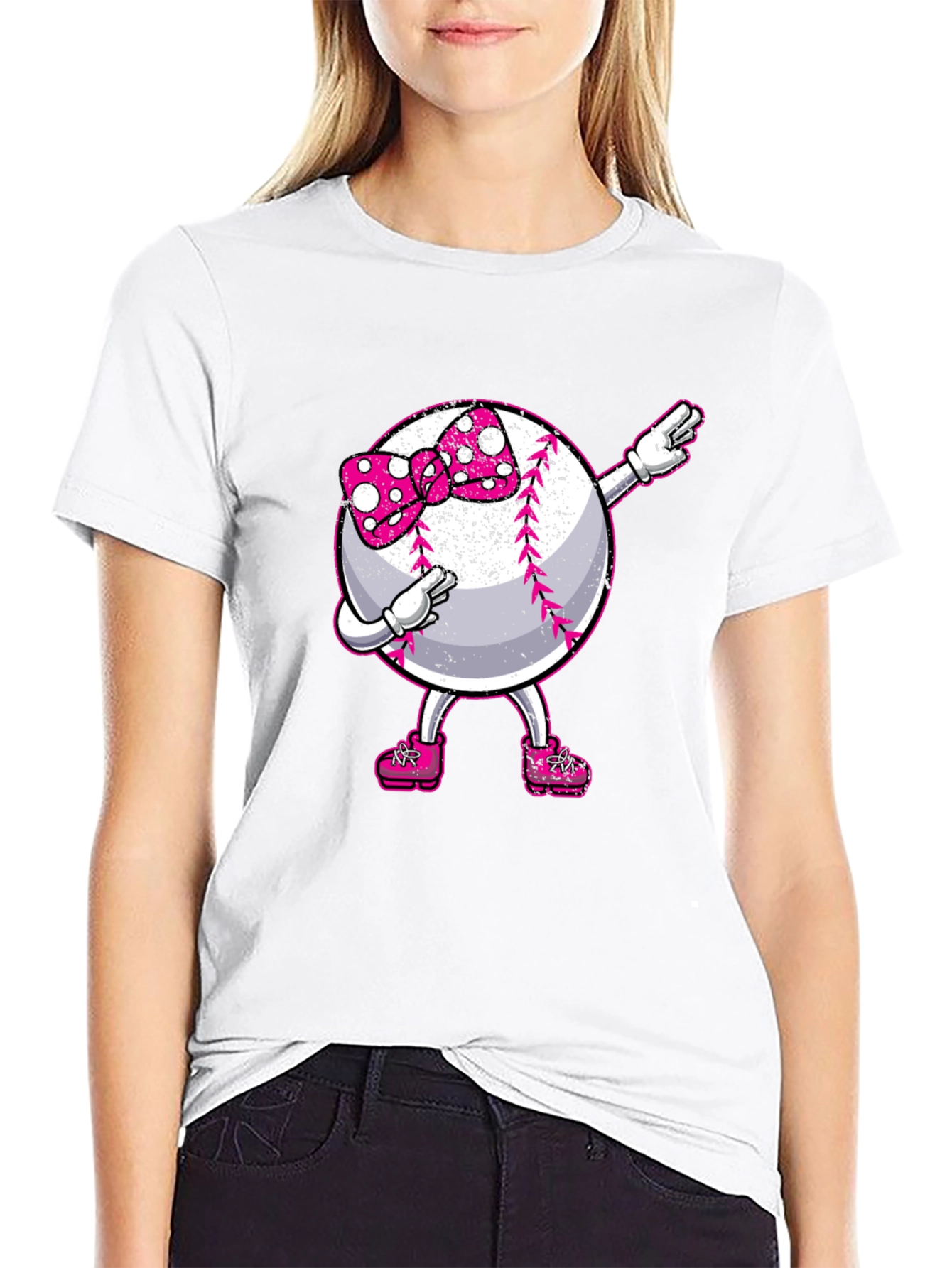 Baseball Girl Dab T-Shirt