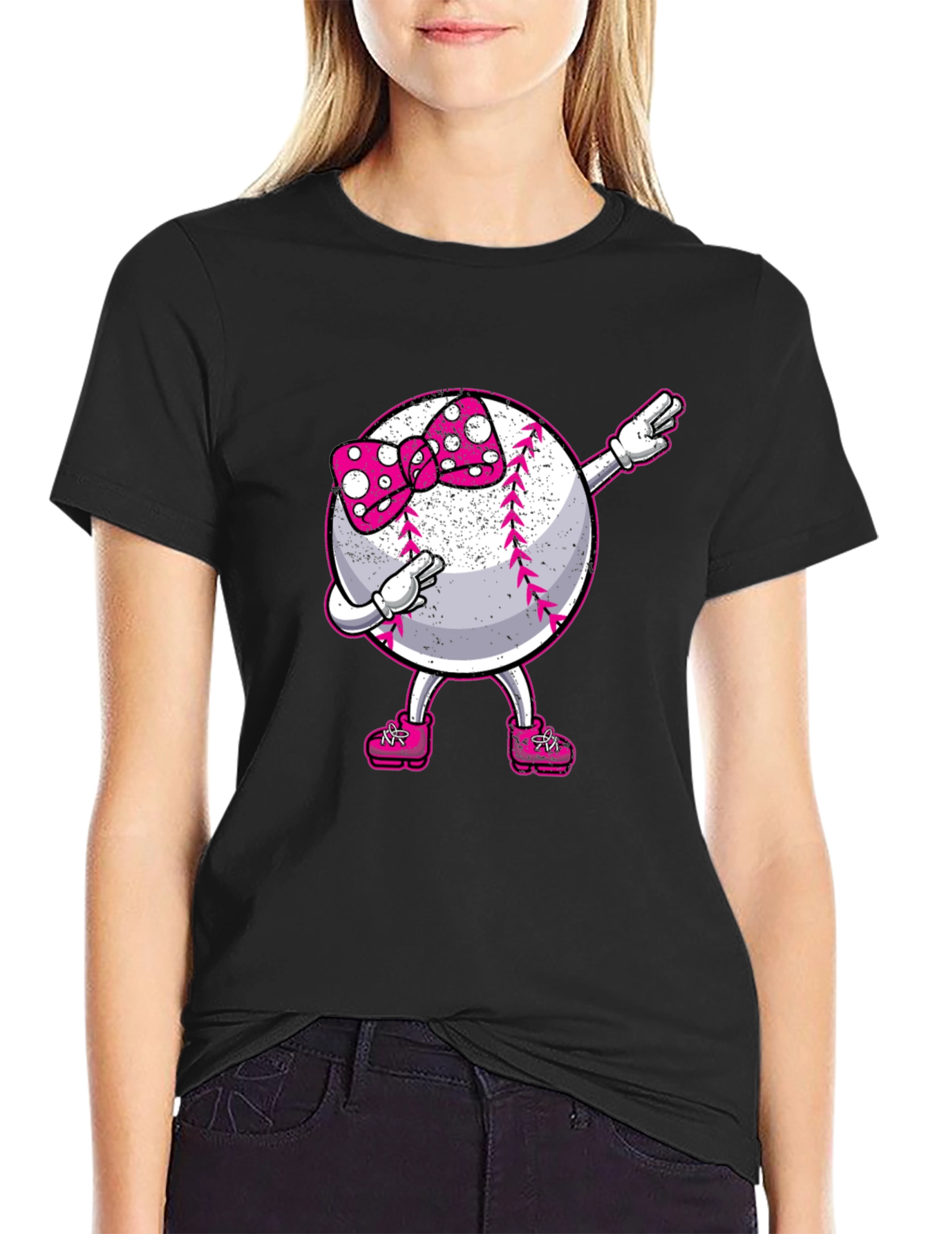 Baseball Girl Dab T-Shirt