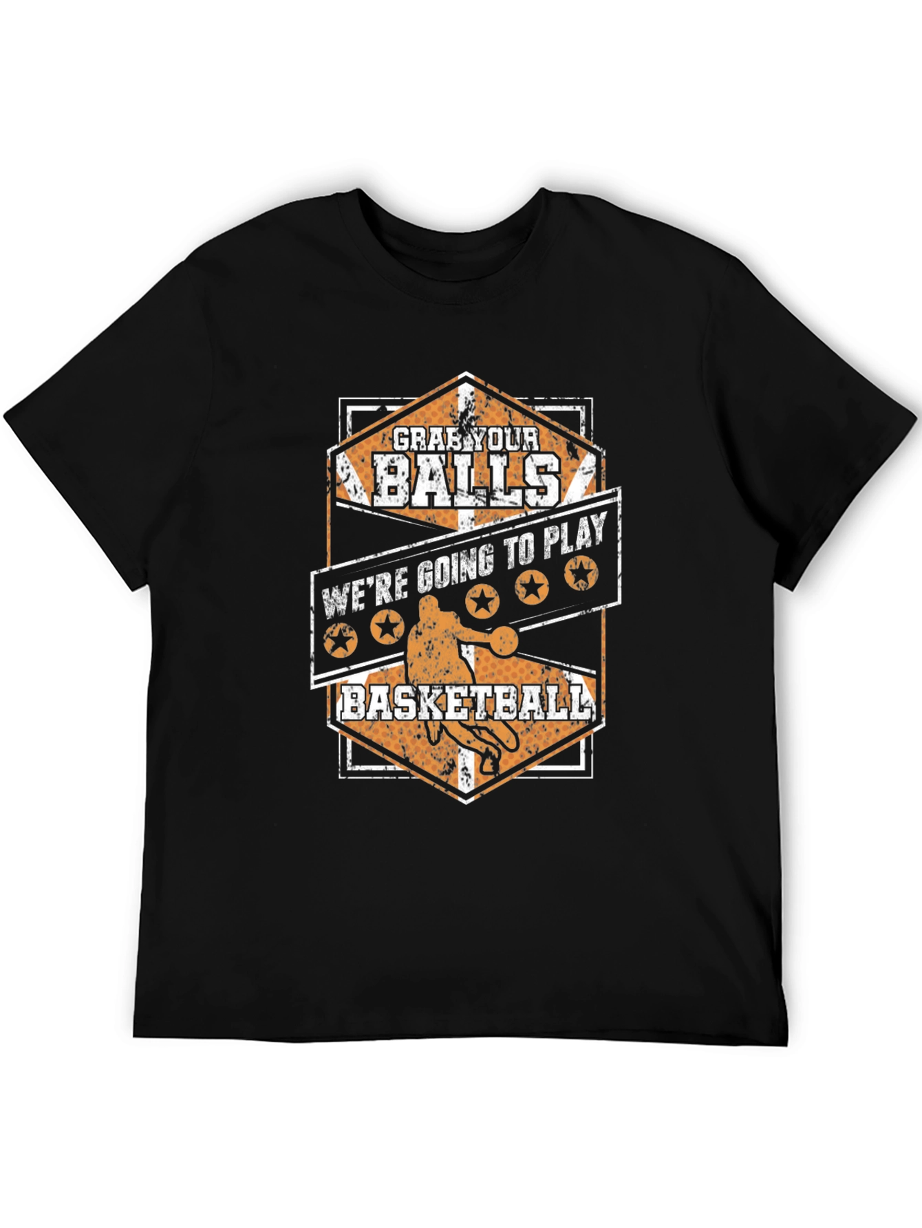 Grab Your Balls Basketball Graphic T-Shirt