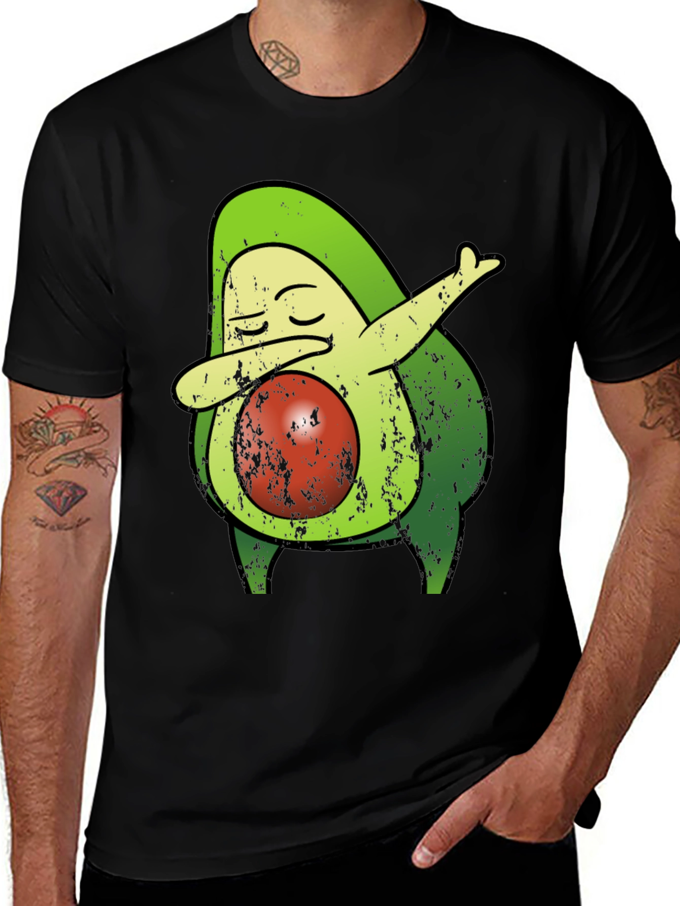 Dabbing Avocado Graphic Tee - Funny Food T-Shirt