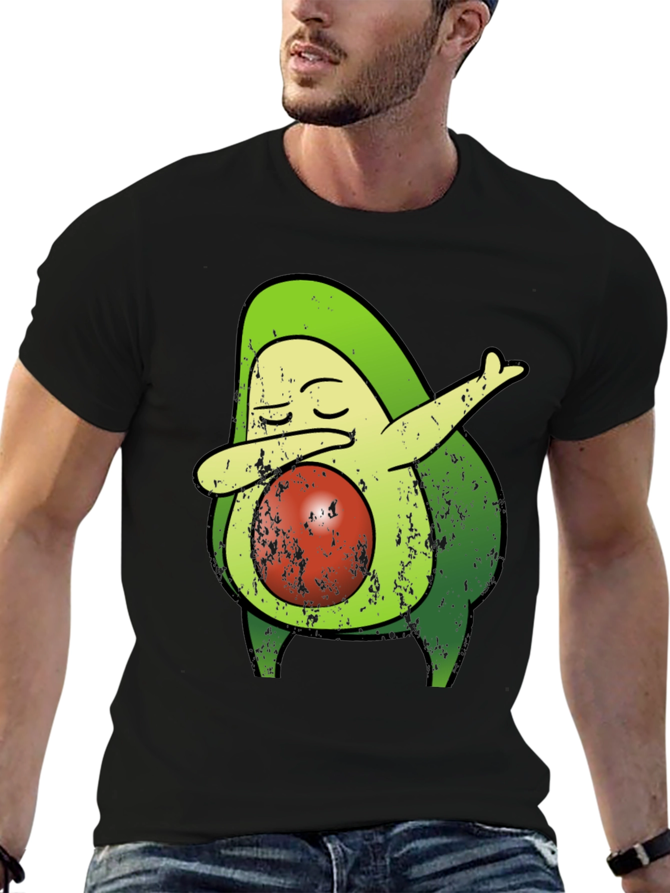 Dabbing Avocado Graphic Tee - Funny Food T-Shirt