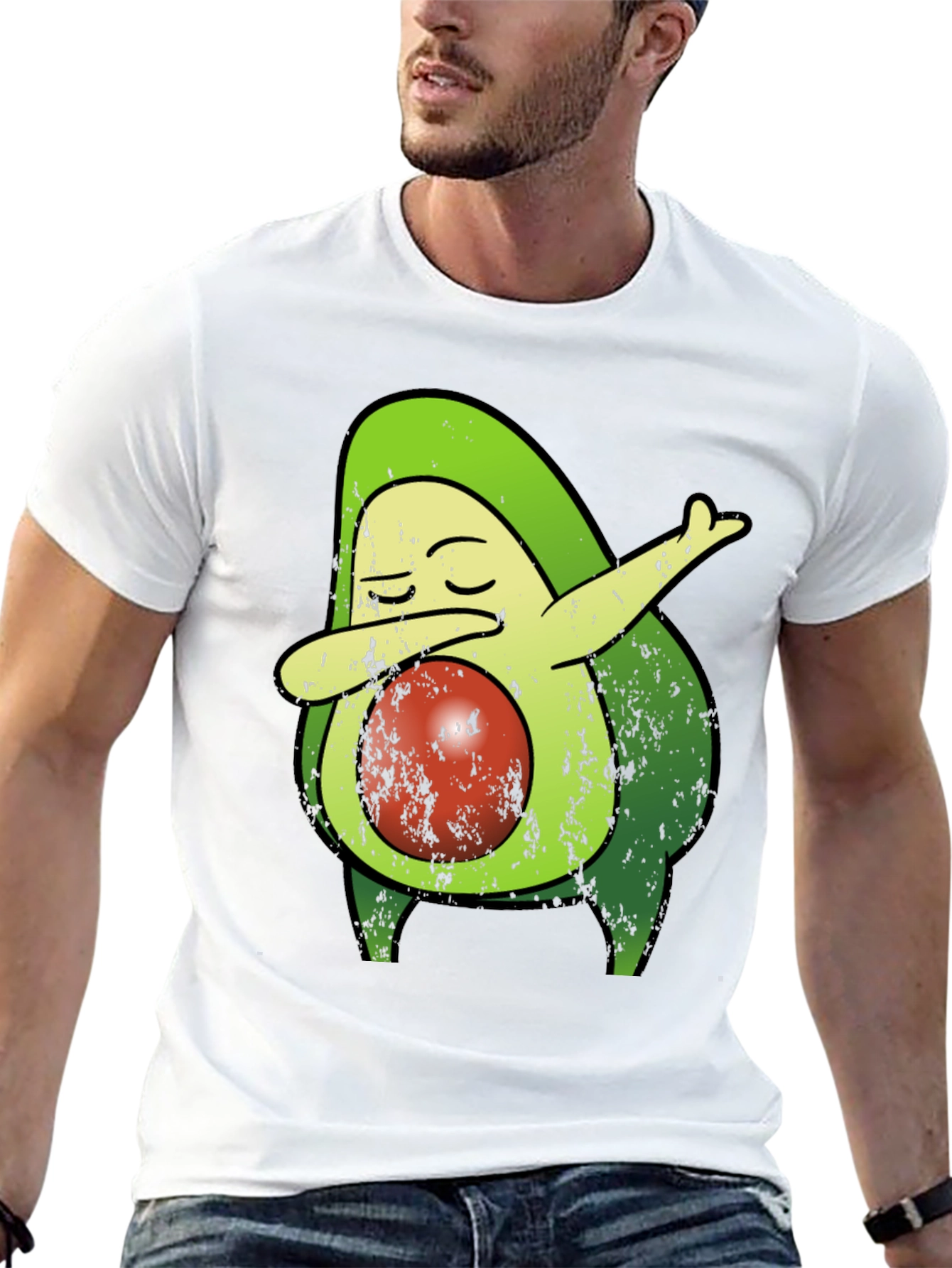 Dabbing Avocado Graphic Tee - Funny Food T-Shirt