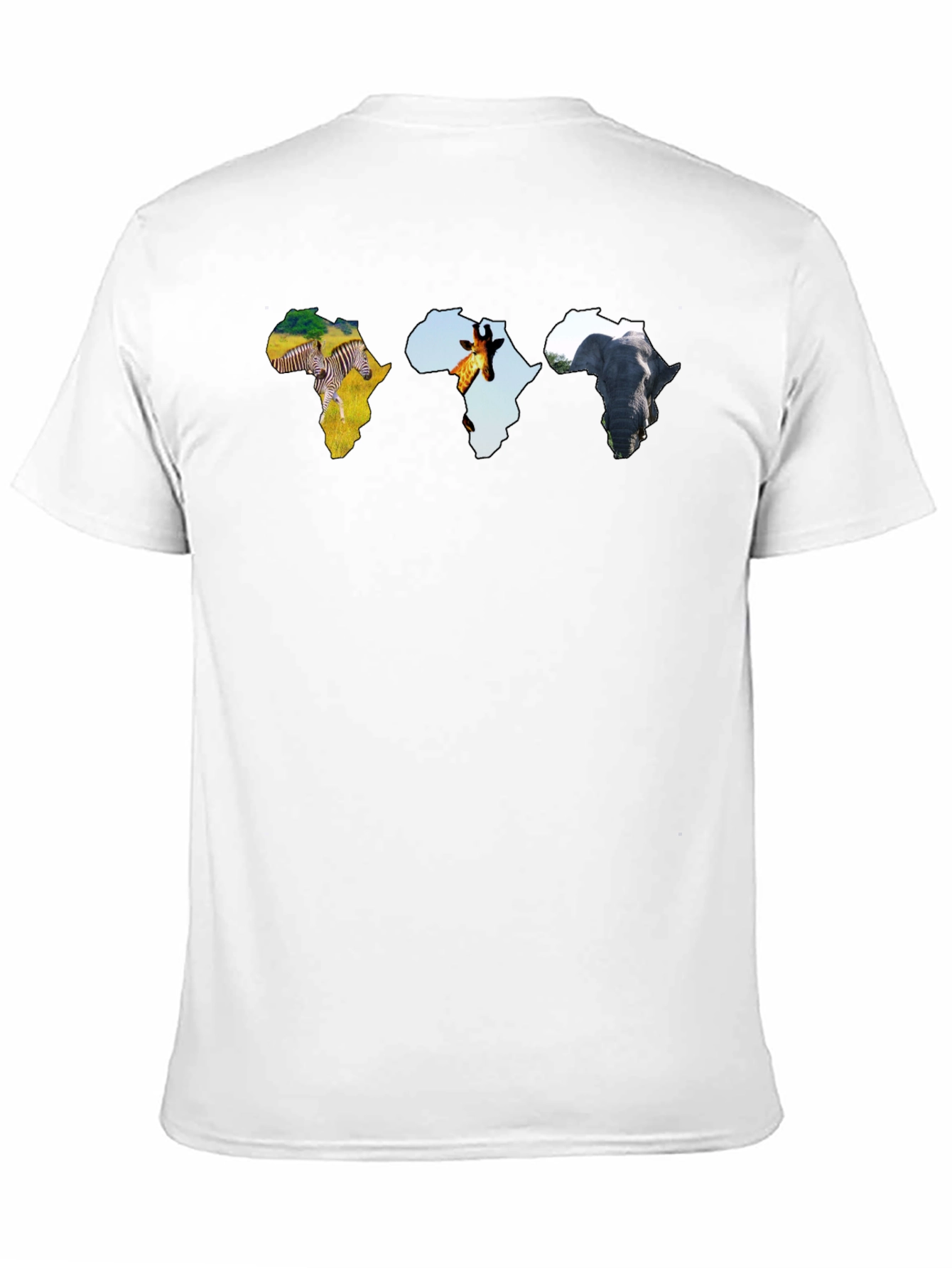 African Animals Mens Black Graphic Tee