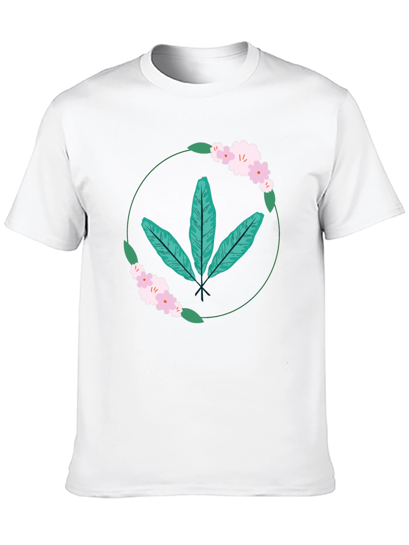 Botanical Print Tee - Casual Comfort