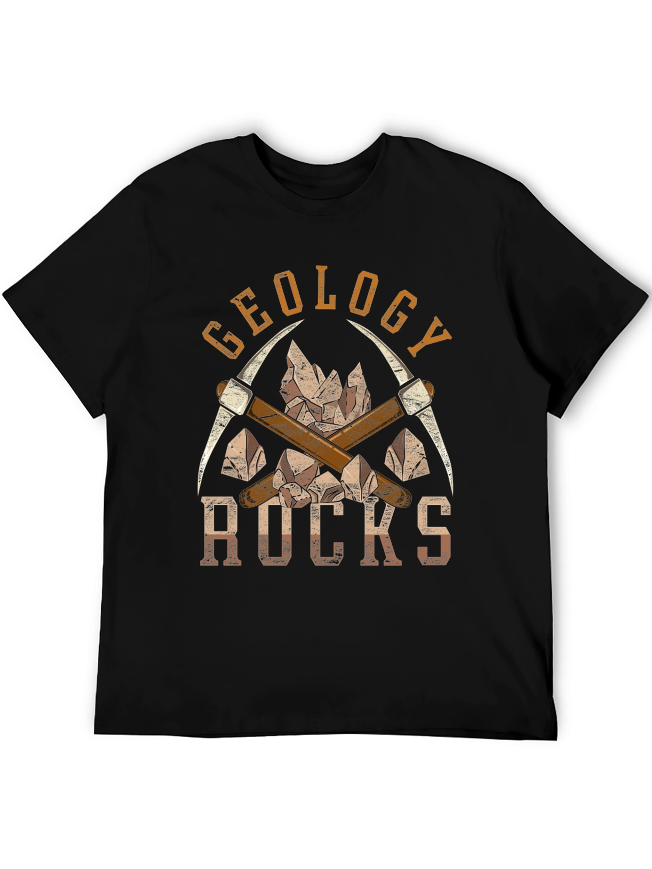 Geology Rocks T-Shirt - Pickaxe & Crystal Design