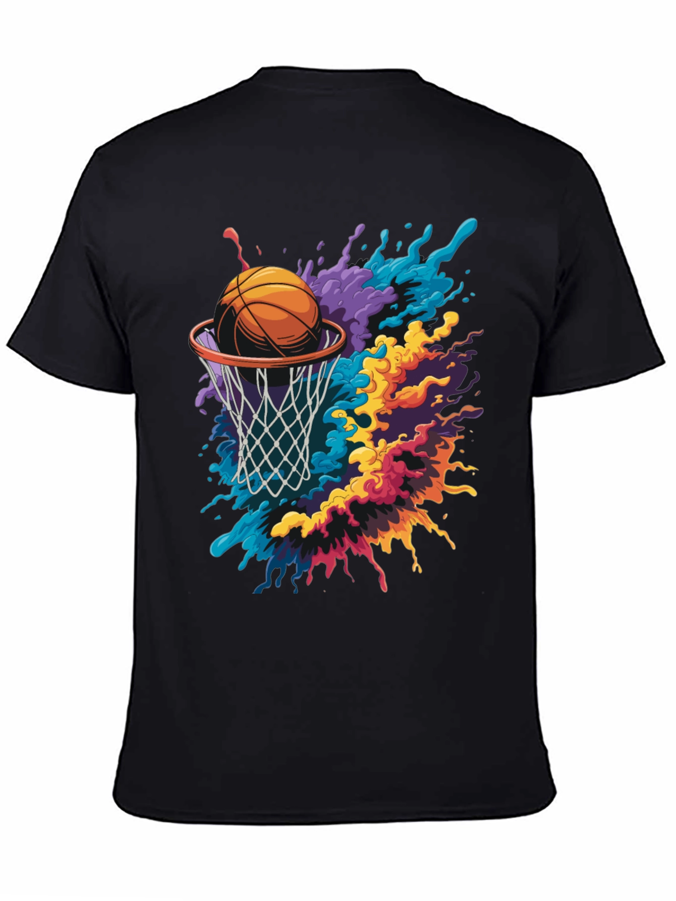 Basketball Splash Graphic Tee - Modern Sportswear