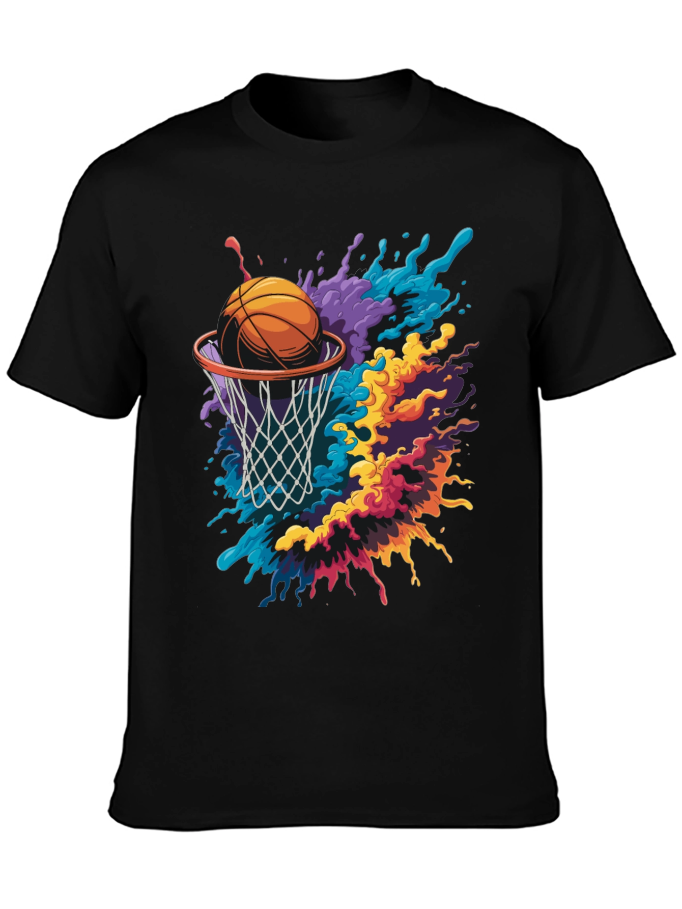 Basketball Splash Graphic Tee - Modern Sportswear