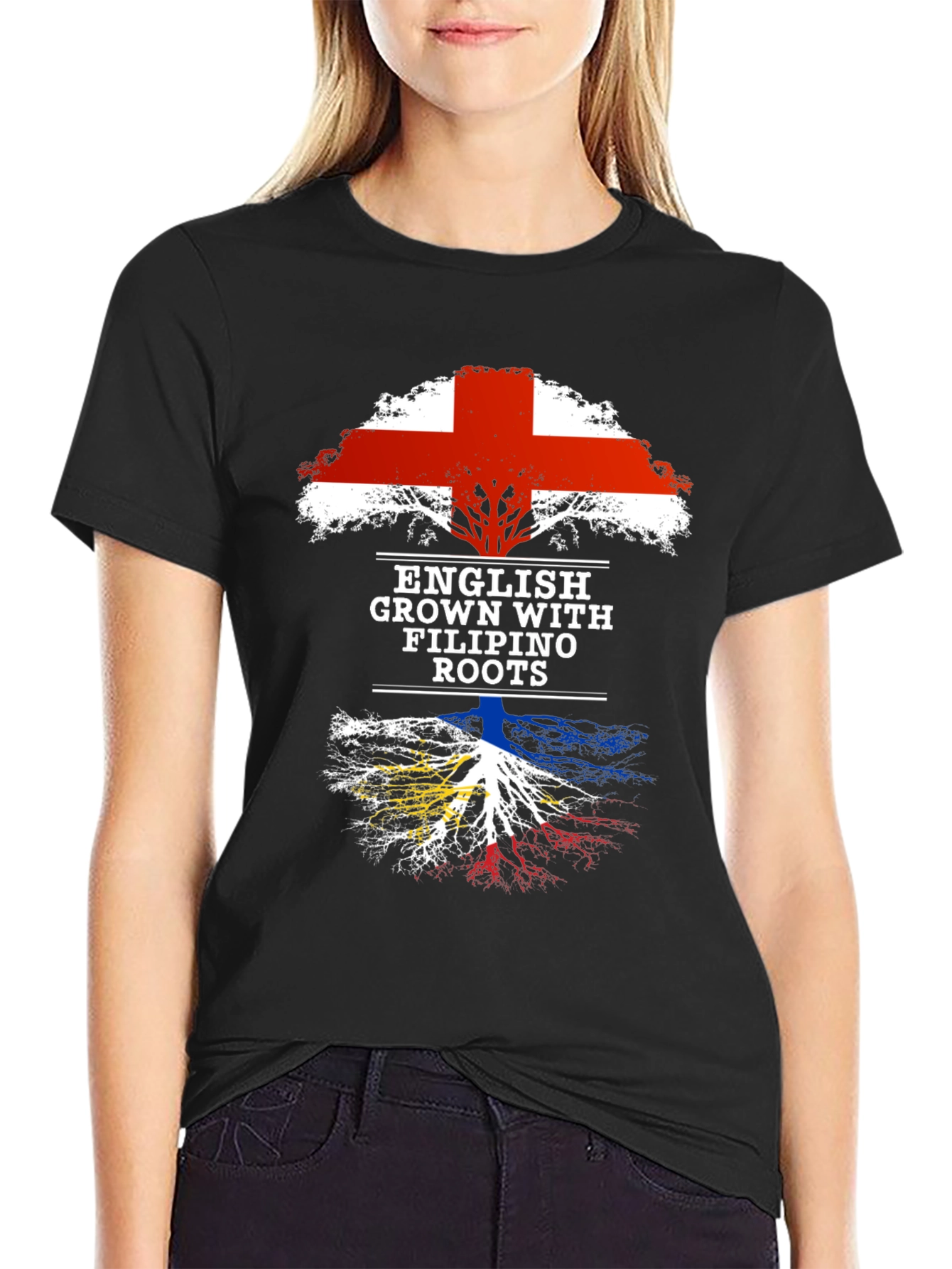English Grown with Filipino Roots T-Shirt