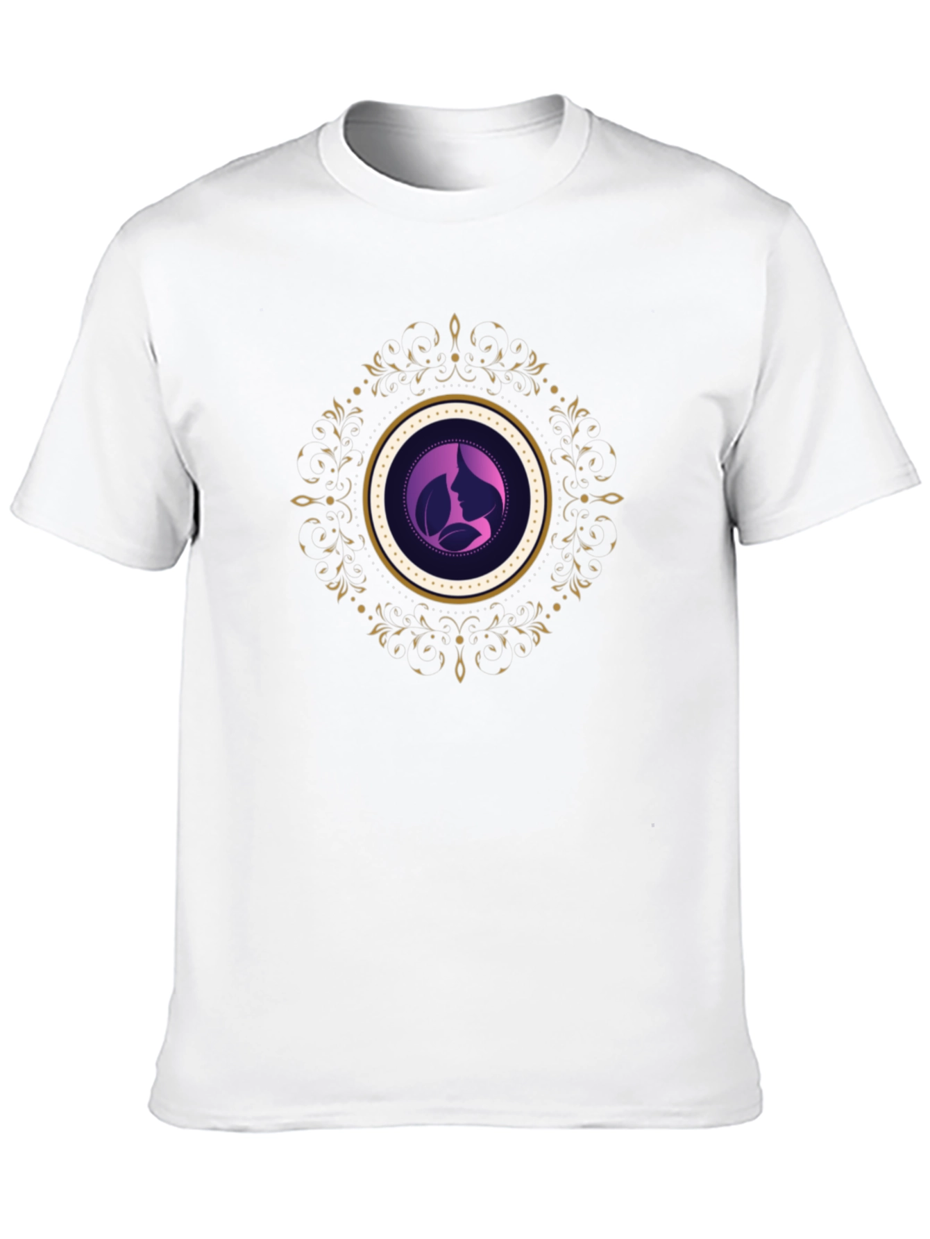 Elegant Silhouette Graphic Tee - Black
