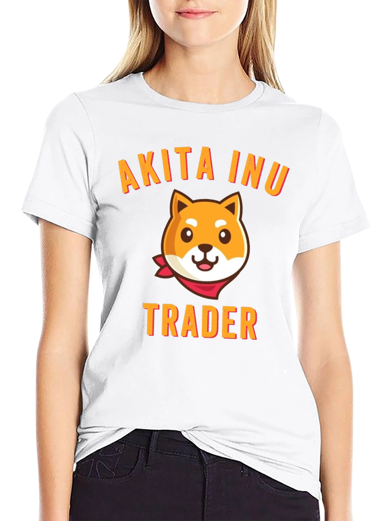 Akita Inu Trader Black T-Shirt