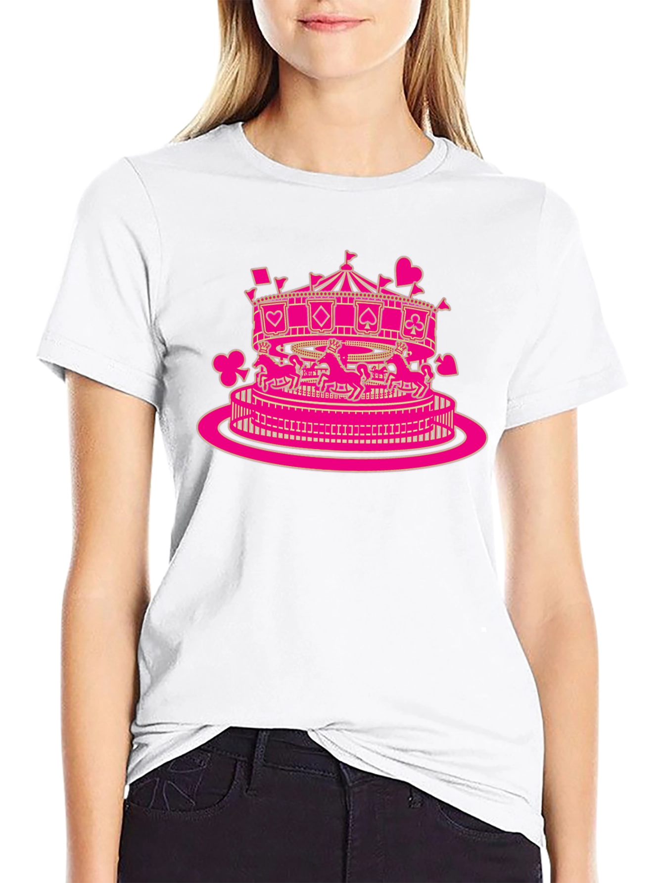 Carousel Graphic Tee - Quirky Print